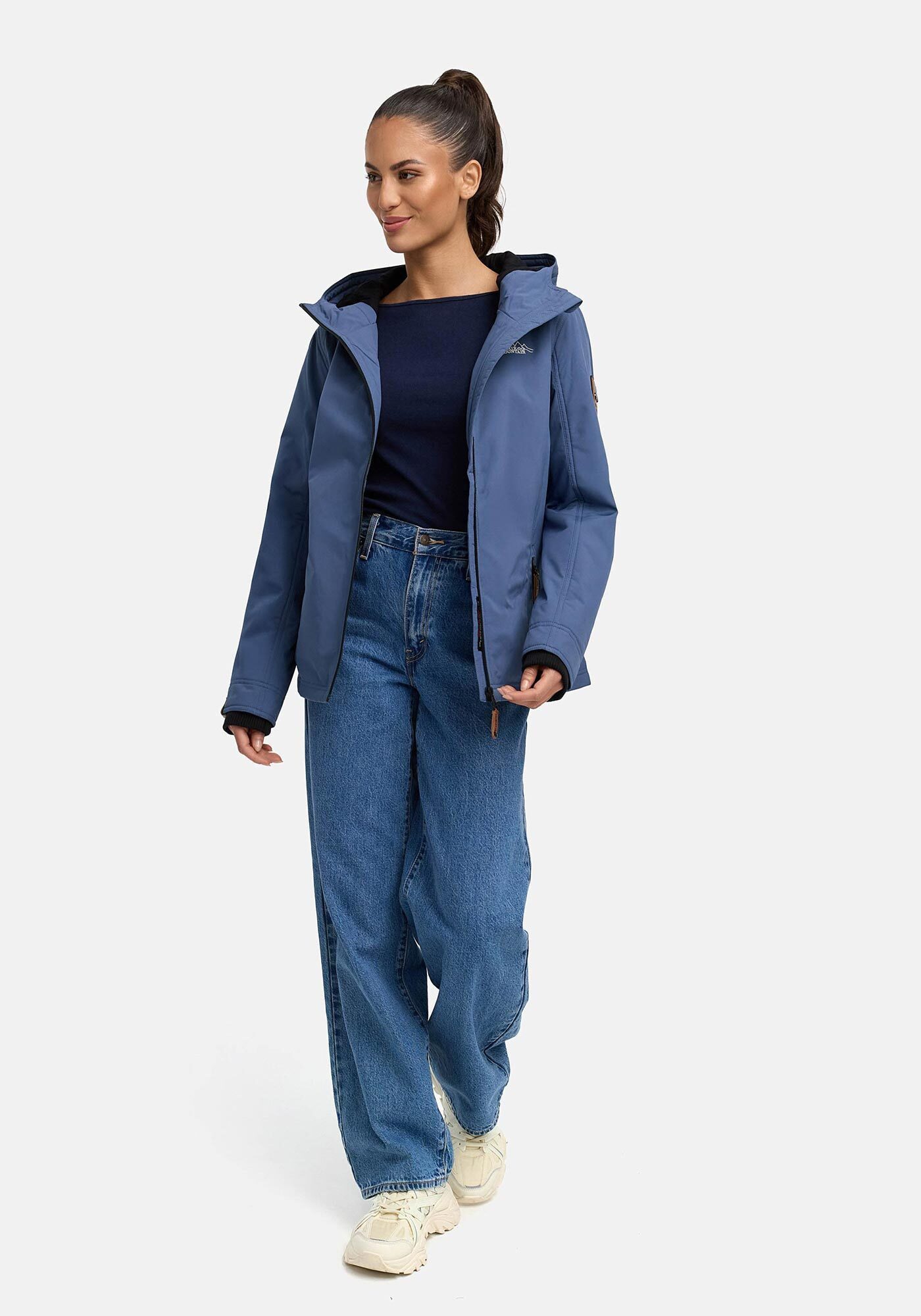 Marikoo Outdoorjacke Brombeere sportliche Übergangsjacke mit Kapuze günstig online kaufen