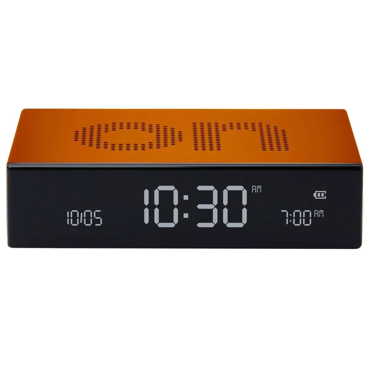 Lexon Quarzwecker LR152O1 Digitalwecker Flip Premium Orange