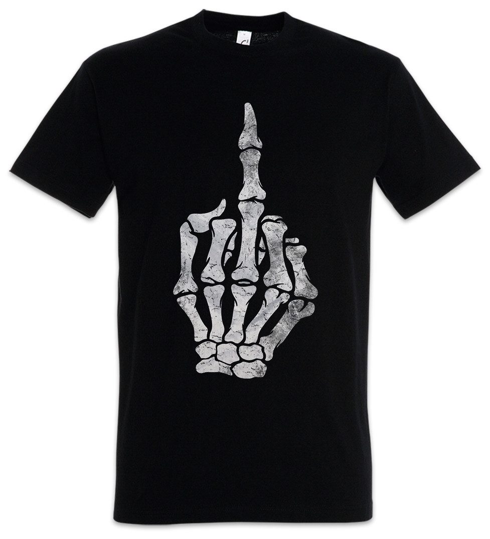 Urban Backwoods Print-Shirt Skeleton Middle Finger günstig online kaufen