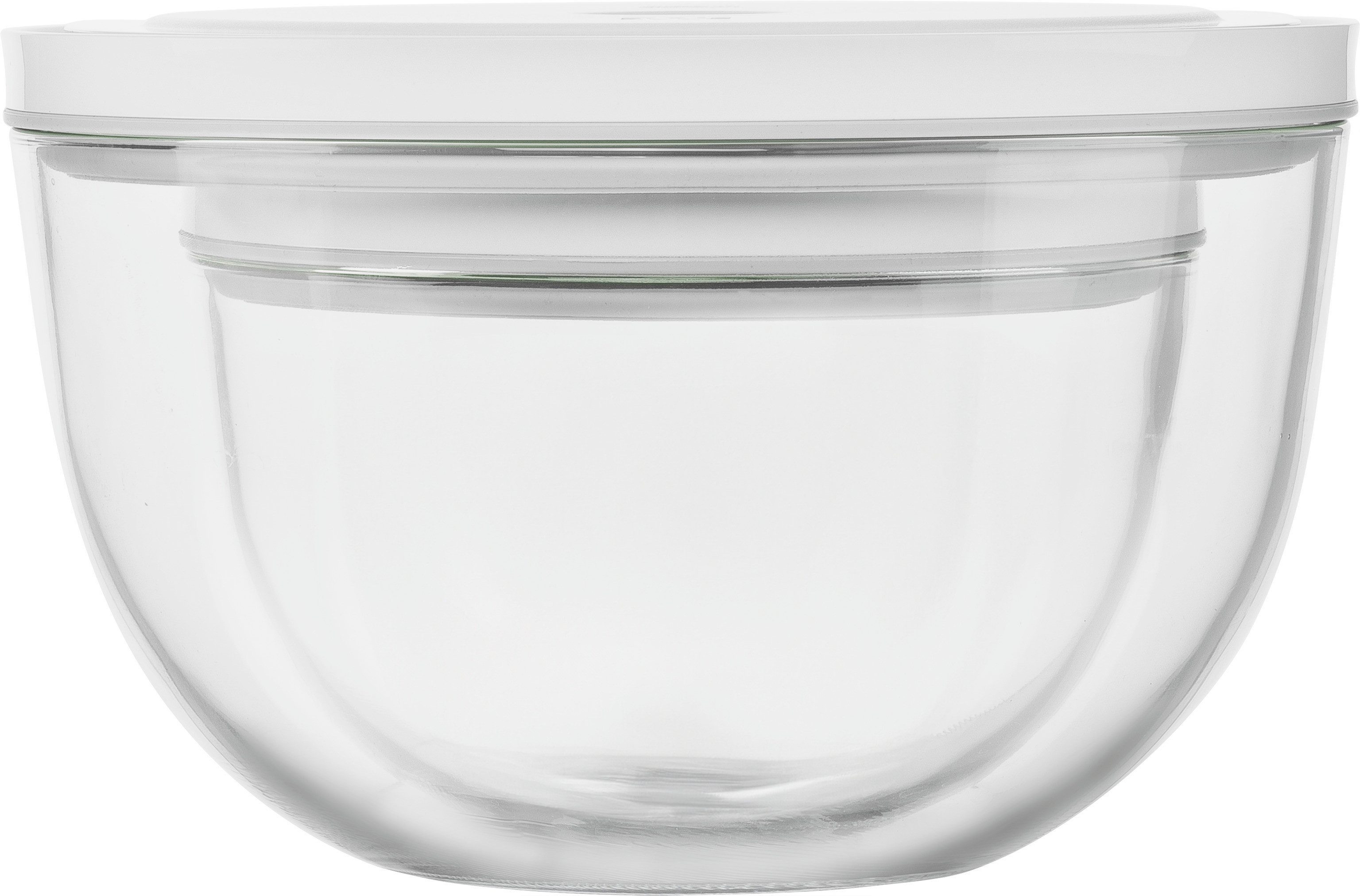 Zwilling Aufbewahrungssystem Fresh & Save BOWLS, Glas, (Set, 9-tlg., 1 Schüssel + Deckel (M / 18 cm), (L / 24 cm), 1 Pumpe, 1 Bbeutel S + M), Vakuum Starter Set, Glas / M/L, 9-tlg.