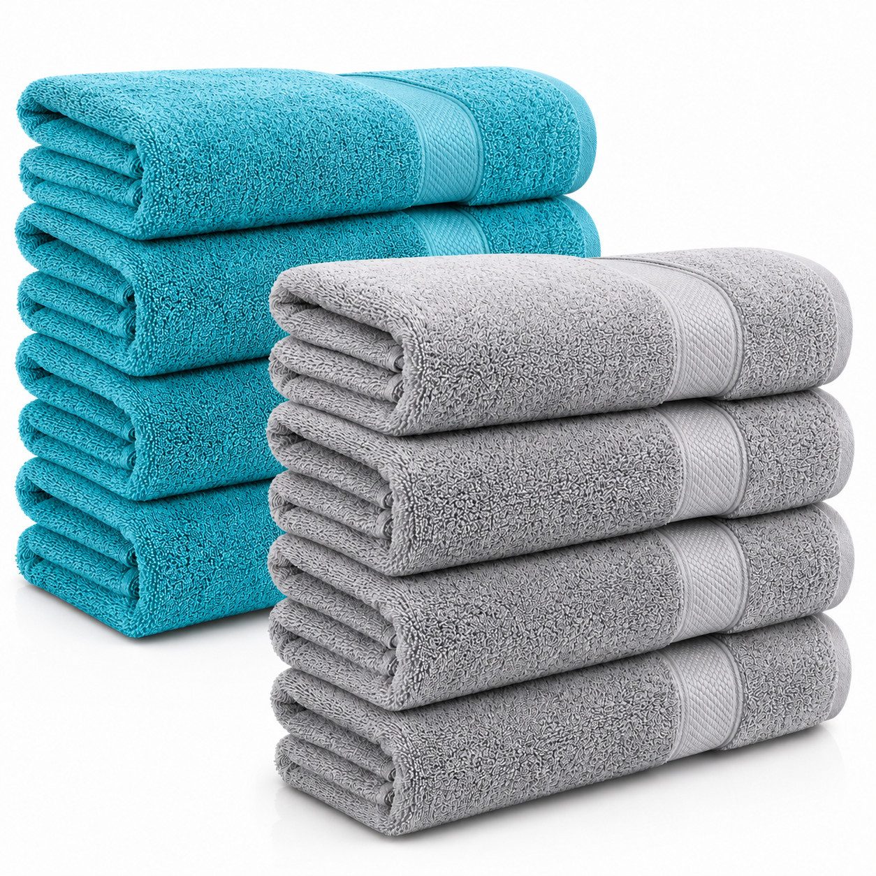 Komfortec Handtuch Set 50x100 cm aus 100 % Baumwolle, Frottee (Packung, 8-St), Handtücher Set, Weich, Towel