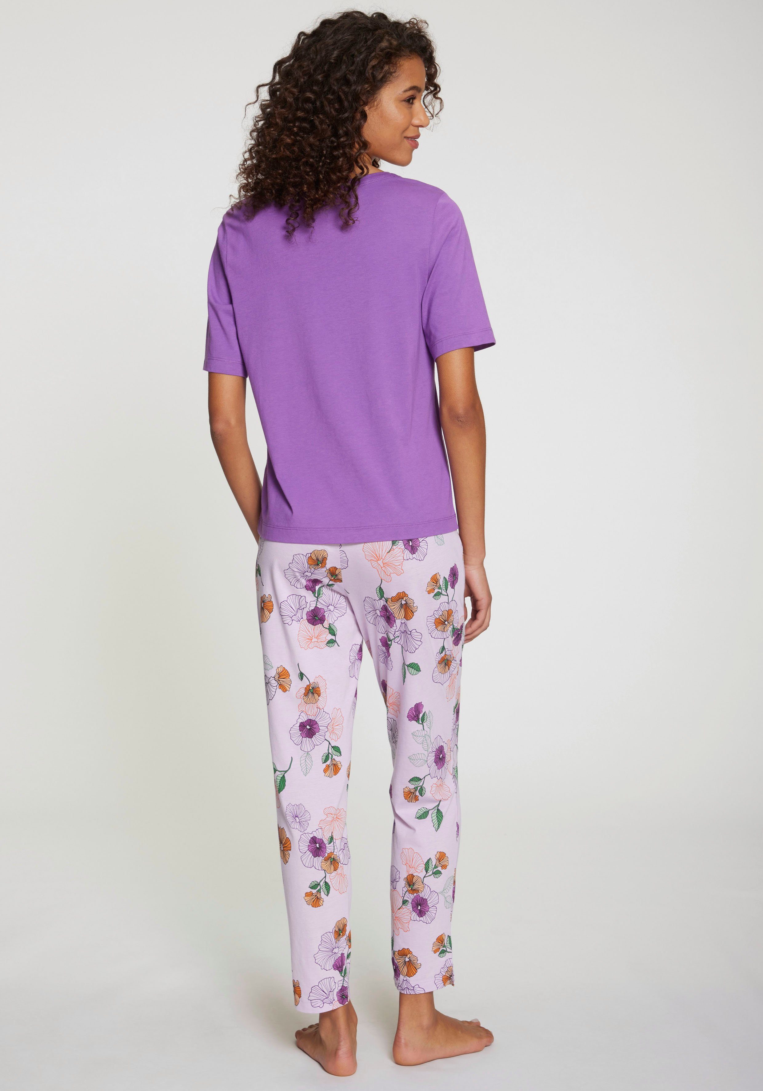 Vivance Dreams by Lascana Pyjama (Set, 2 tlg) mit Blumen-Druck