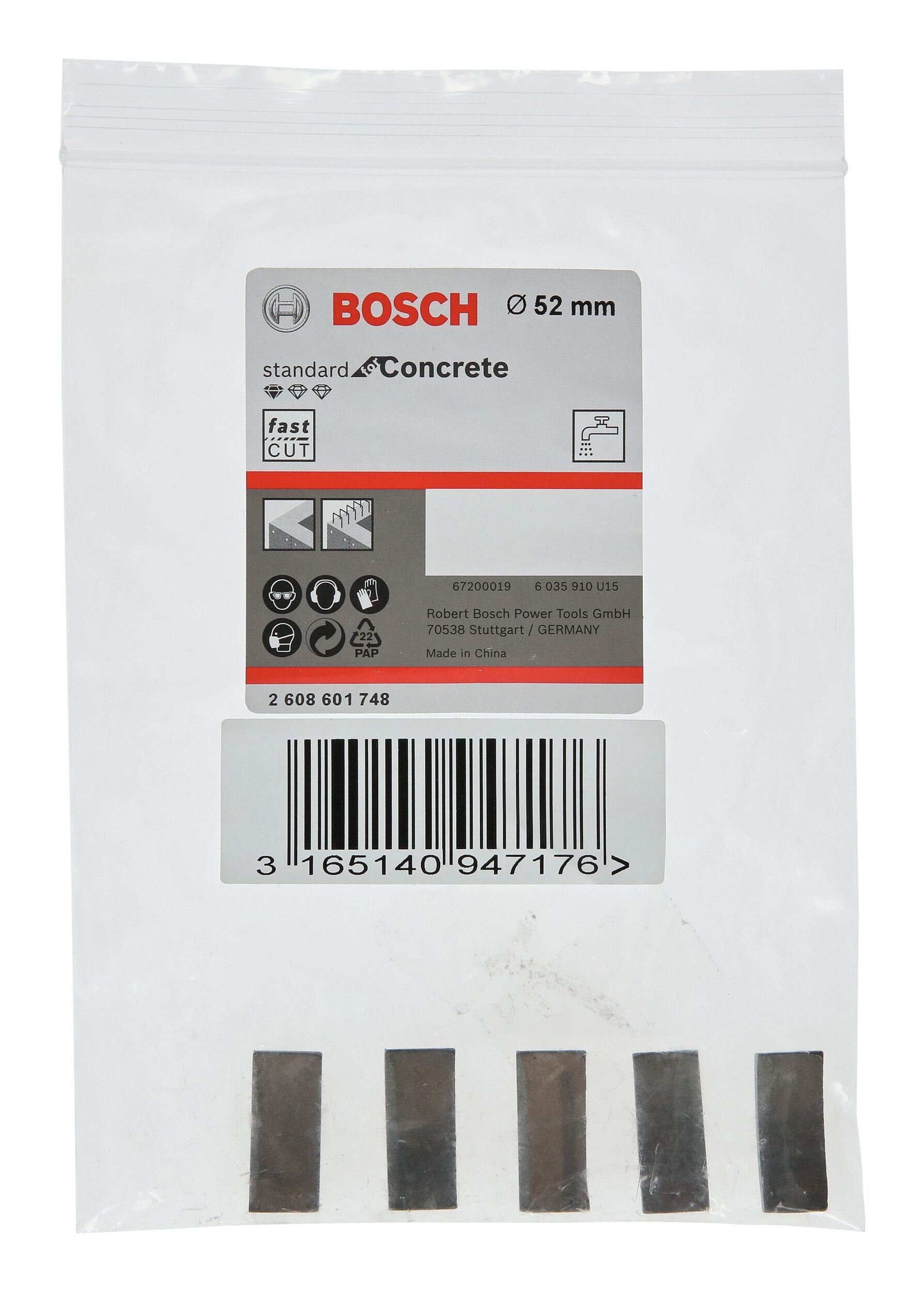 Segmente 5 10 Standard Bohrkrone, for BOSCH Concrete für Segmente mm Diamantbohrkrone -