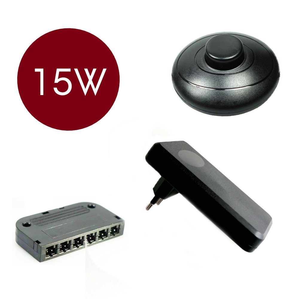 15W 12V 6-FACH VERTEILER Trafo Netzadapter Steckernetzteil Driver LED Netzteil