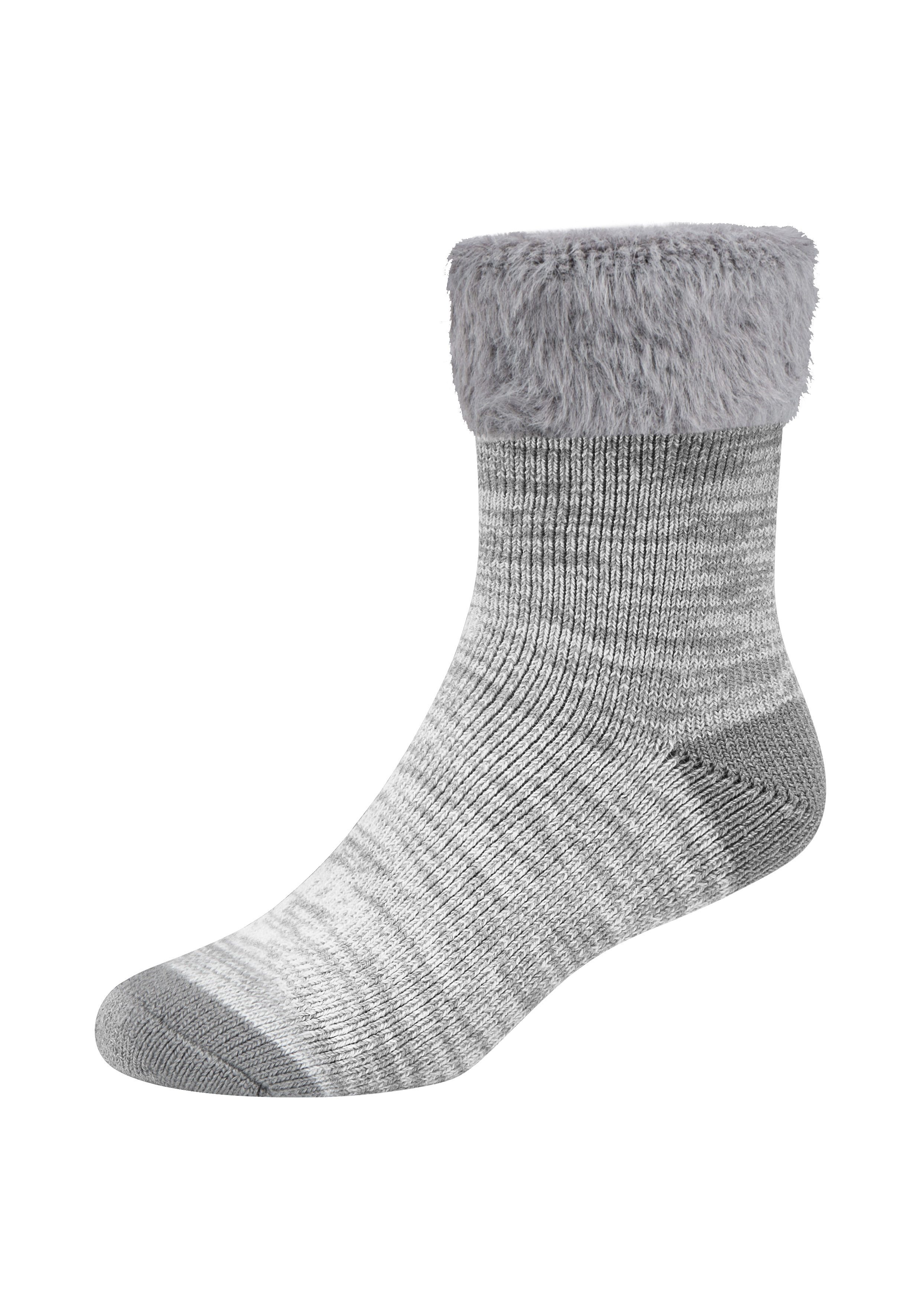 Camano Socken warm & cozy (2-Paar, 2 Paar) meliert, kuschelig weich