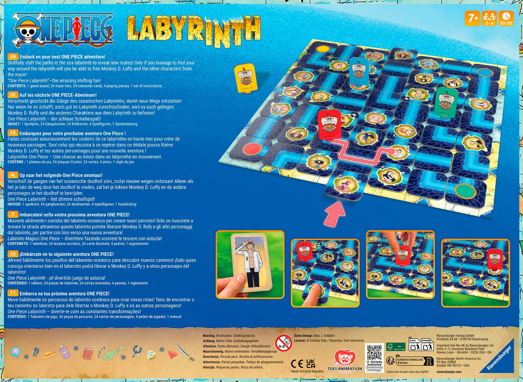 Ravensburger Spiel One Piece Labyrinth, Made in Europe