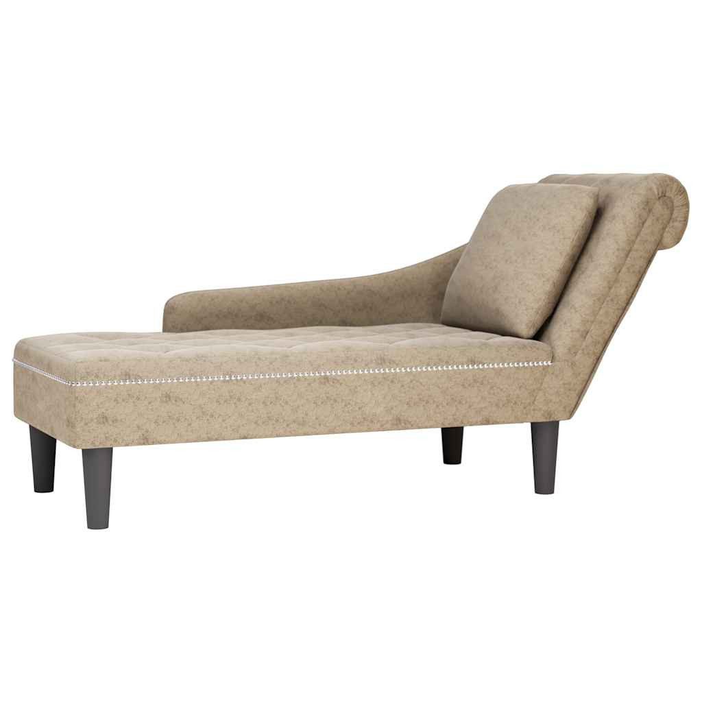 vidaXL Chaiselongue Chaiselongue mit Kissen Rechter günstig online kaufen