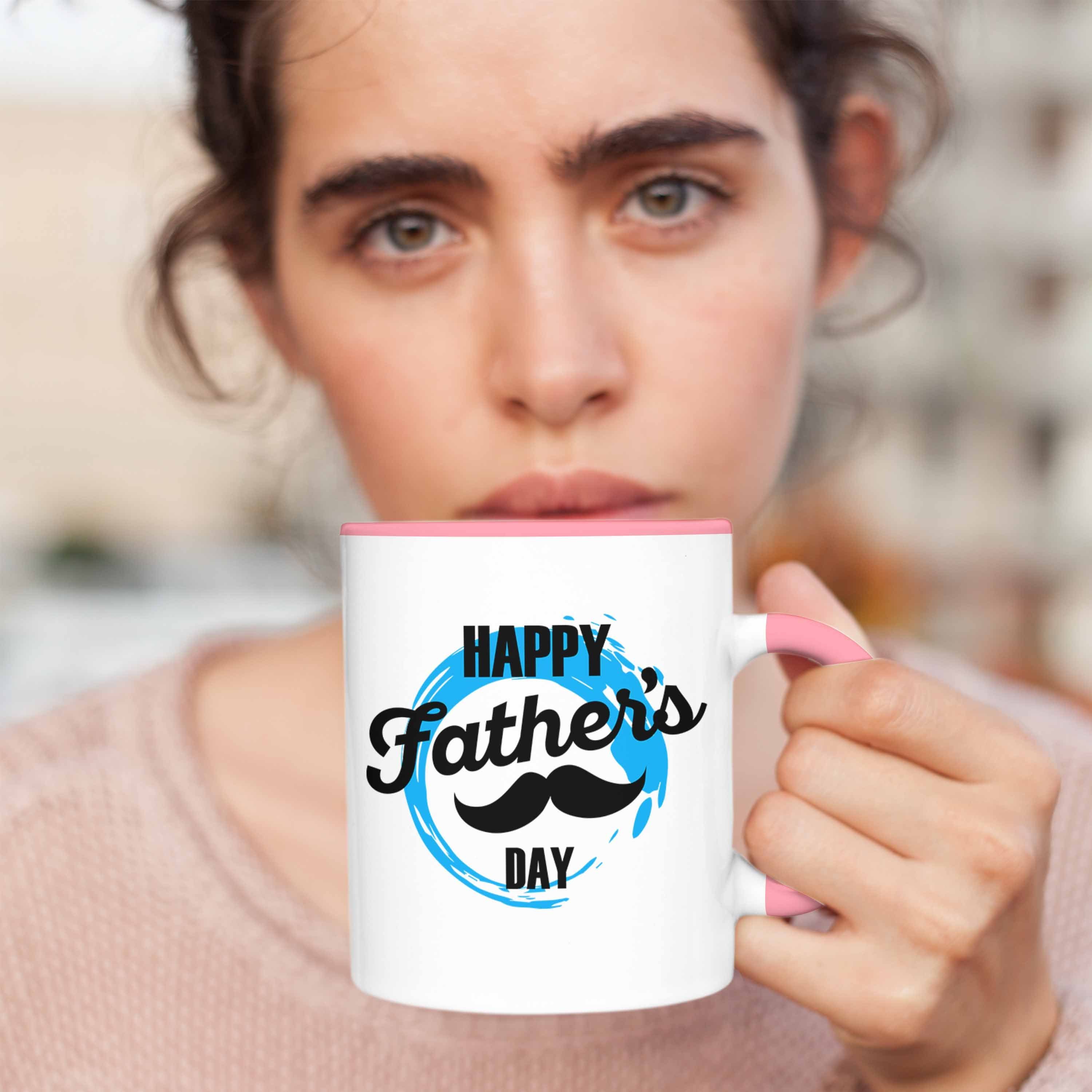 Tasse den Tasse Trendation Father's Happy für Papa Vatertag für Geschenk Day Rosa