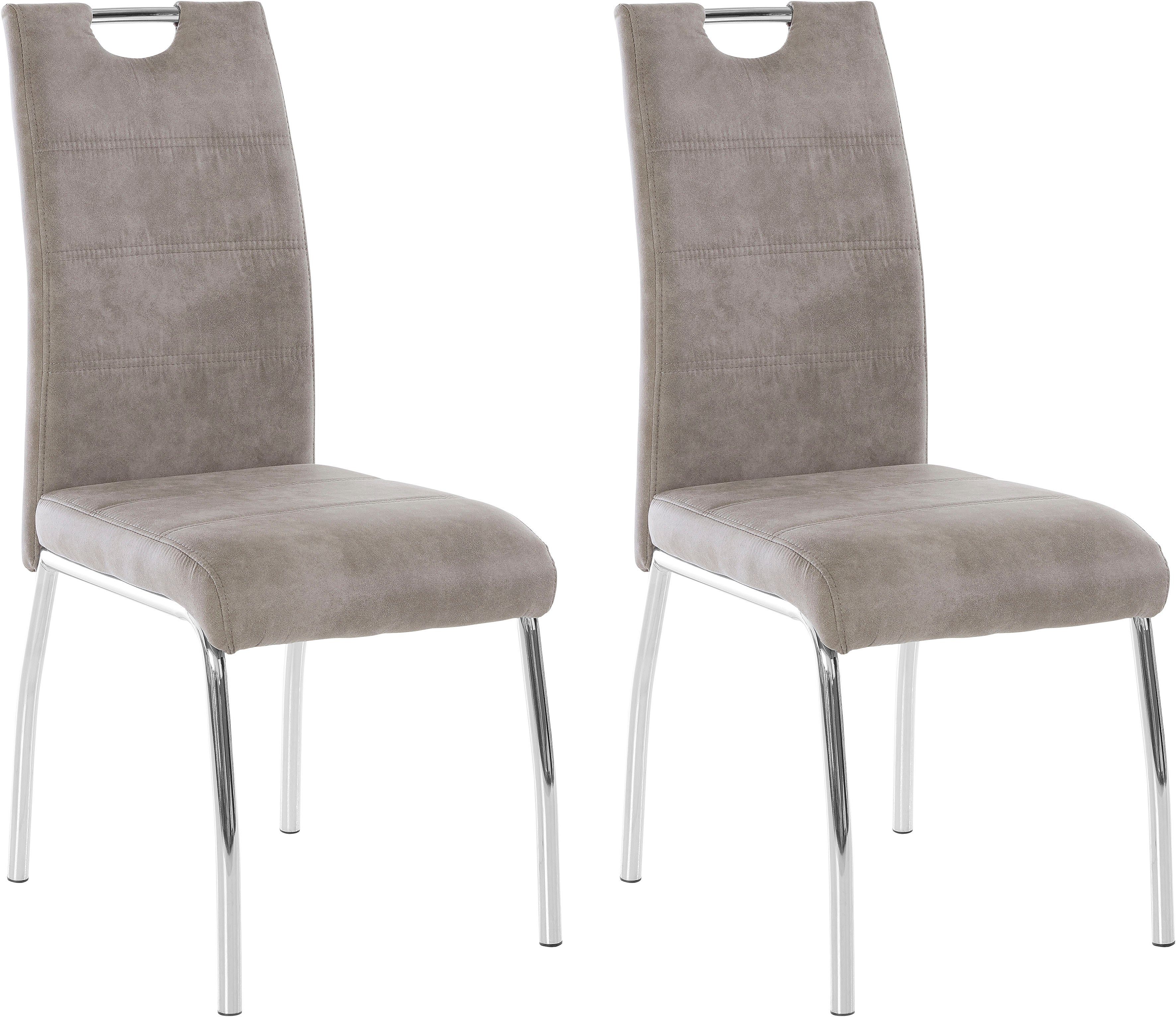 Stuhl | 4 (Set, St), oder 2 verchromt HELA 2 Stück grau Vintage Vintage | grau Susi