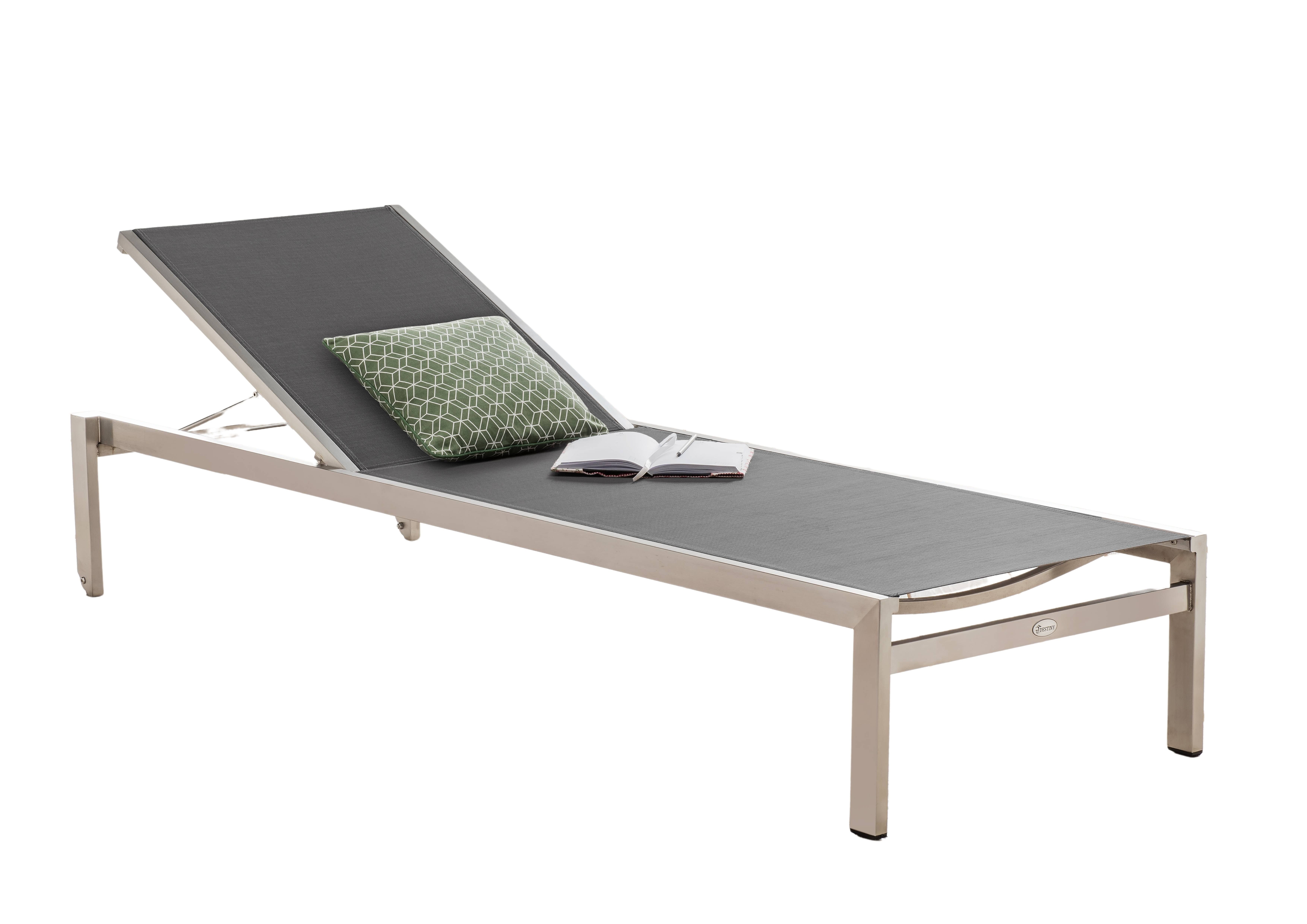 Destiny Rollliege MACAO, 1 St., Edelstahl mit Rollen, 210x65x35cm, verstellbar, Texilenebespannung