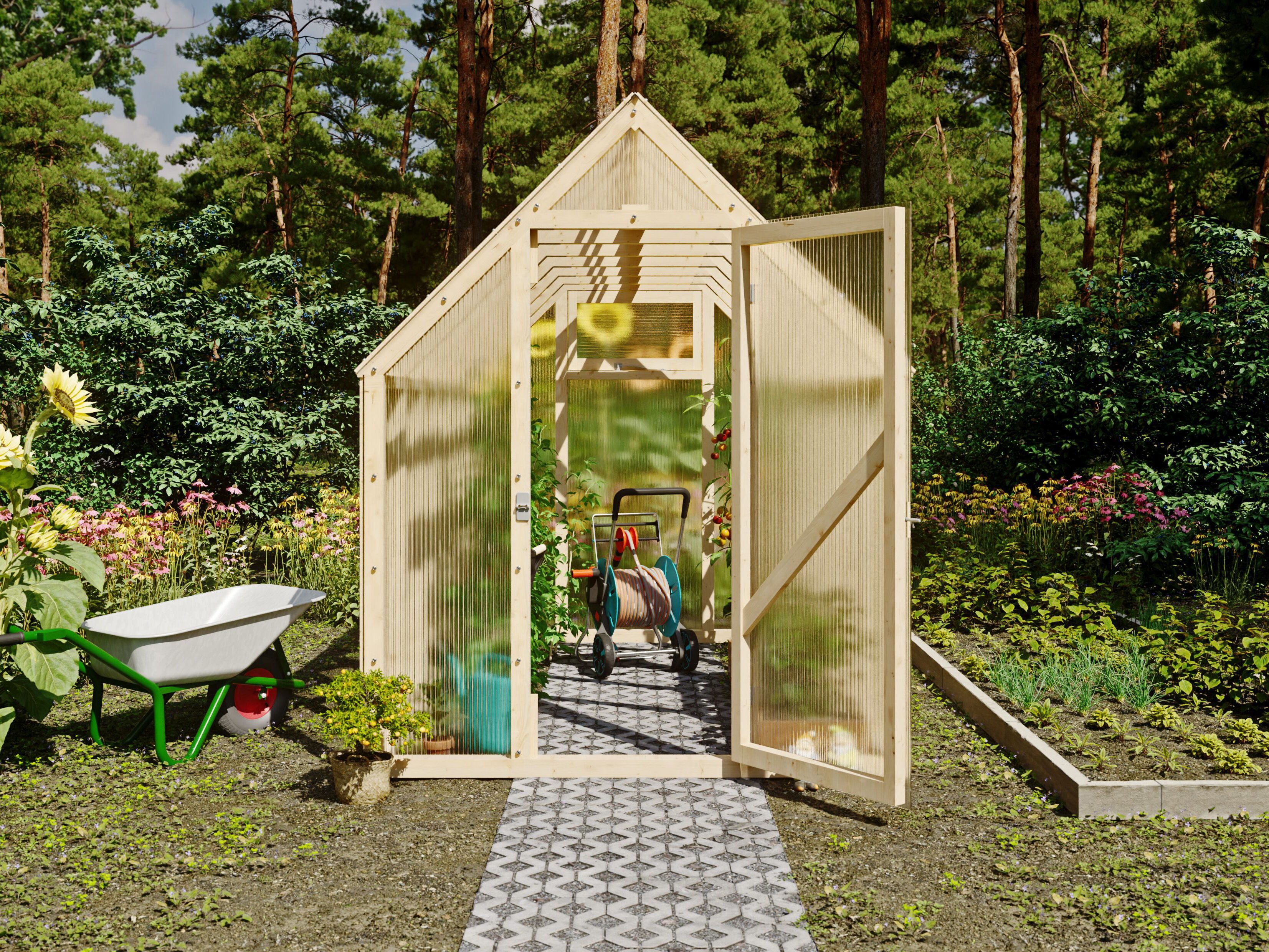 Thumbnail - Fjordholz Gartenhaus Greenline Basic 6,5 m²