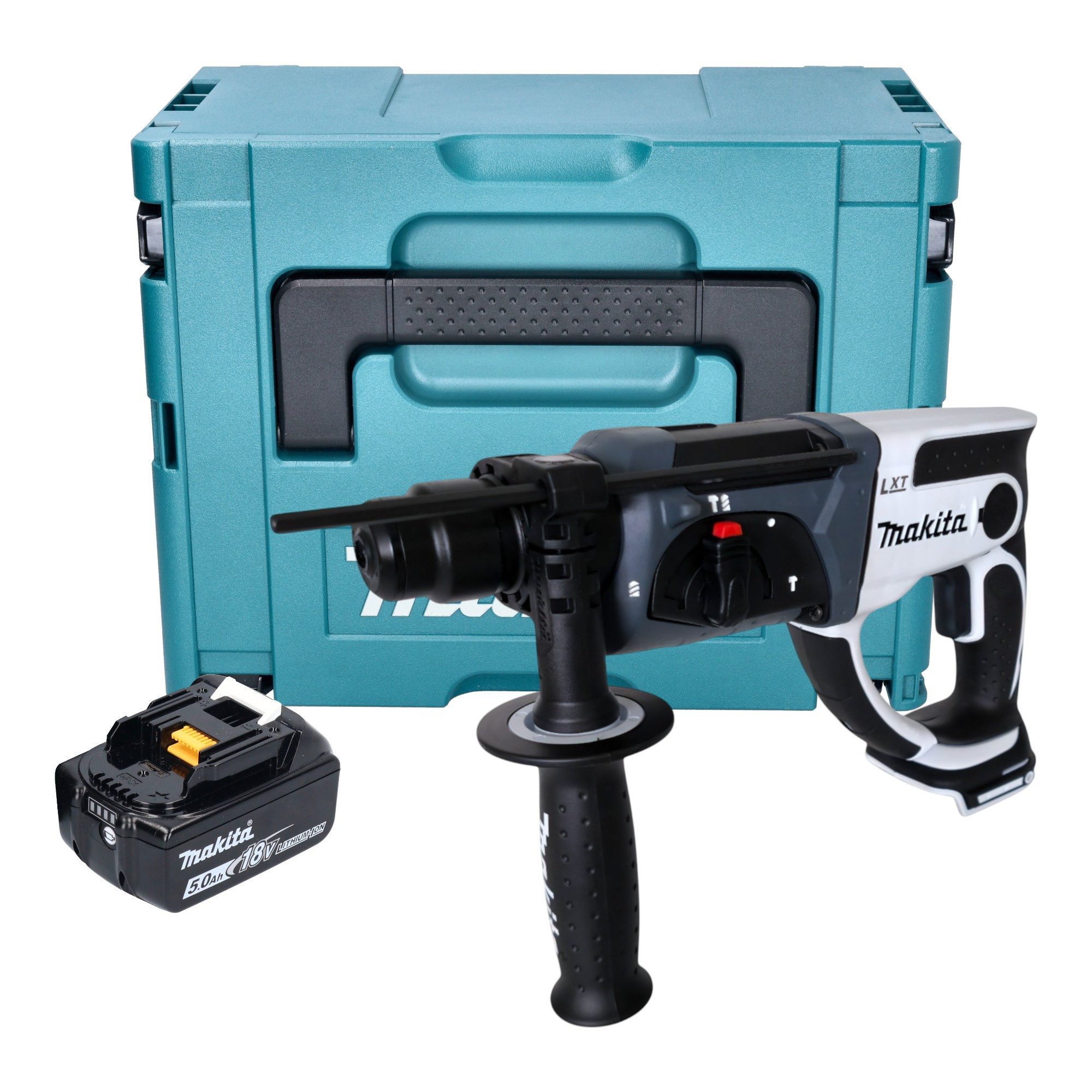 Akku-Bohrhammer DHR 202 T1JW 18 V 20mm 2,0J weiß + 1x Akku 5,0Ah + Makpac - ohne Lader