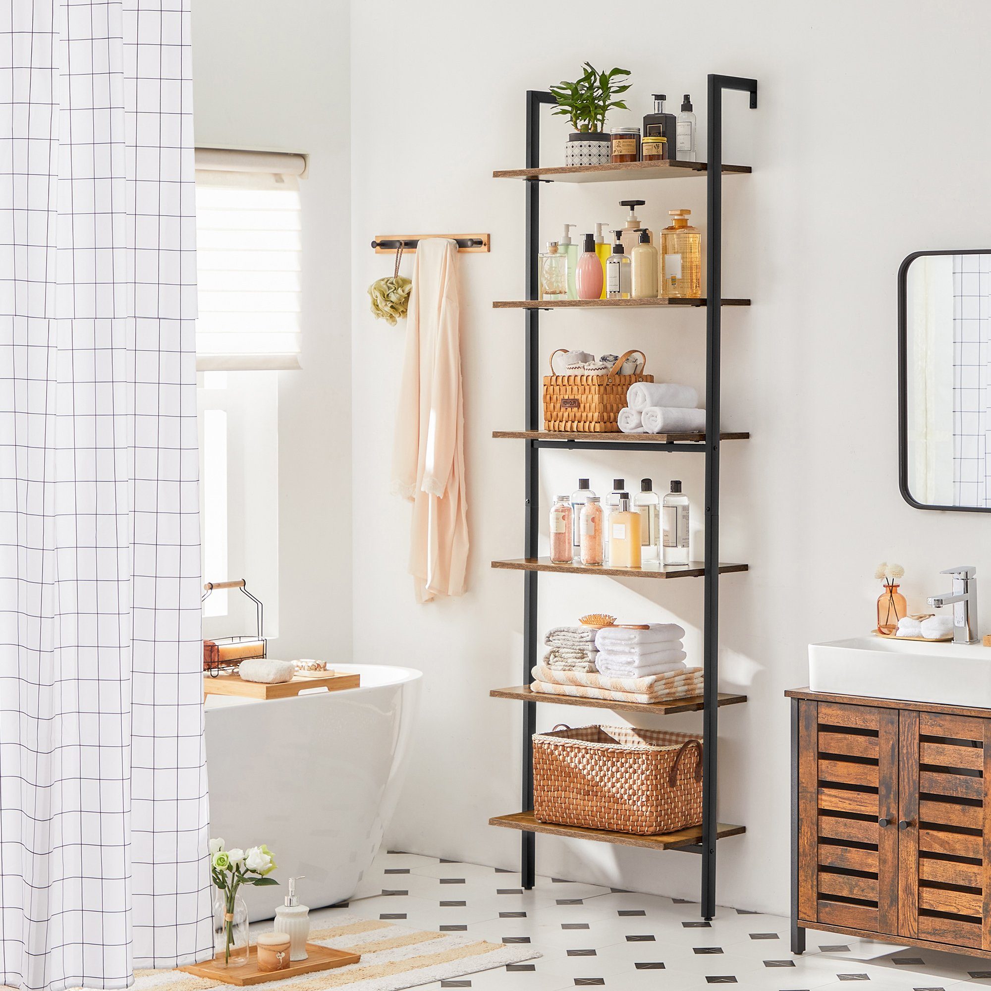 VASAGLE Bücherregal Standregal, 6 Ablagen, 204,8 x 60 x 30 cm günstig online kaufen