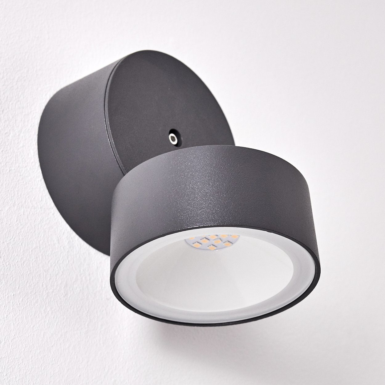 Außenwandleuchte, »Pedali« verstellbare in Außen-Wandleuchte IP54, aus 4100 Lumen Metall/Kunststoff Schwarz/Weiß, LED-Außenlampe hofstein Kelvin, 840