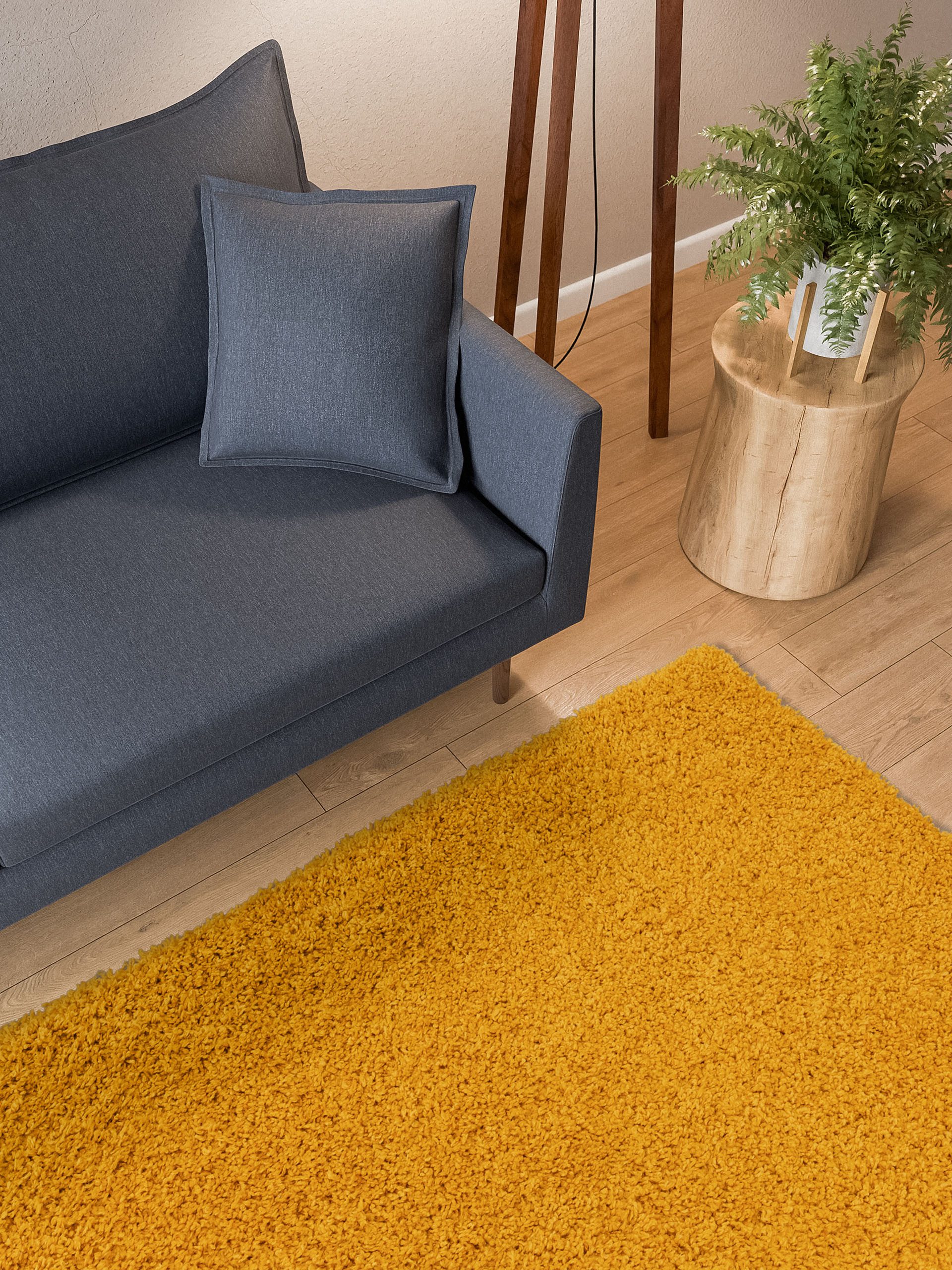 Interiyou Hochflor-Teppich Sofia, Rechteckig, Höhe: 31 mm, Teppich Wohnzimmer, Schlafzimmer, Kunstfell, Fellteppich, Rutschfest