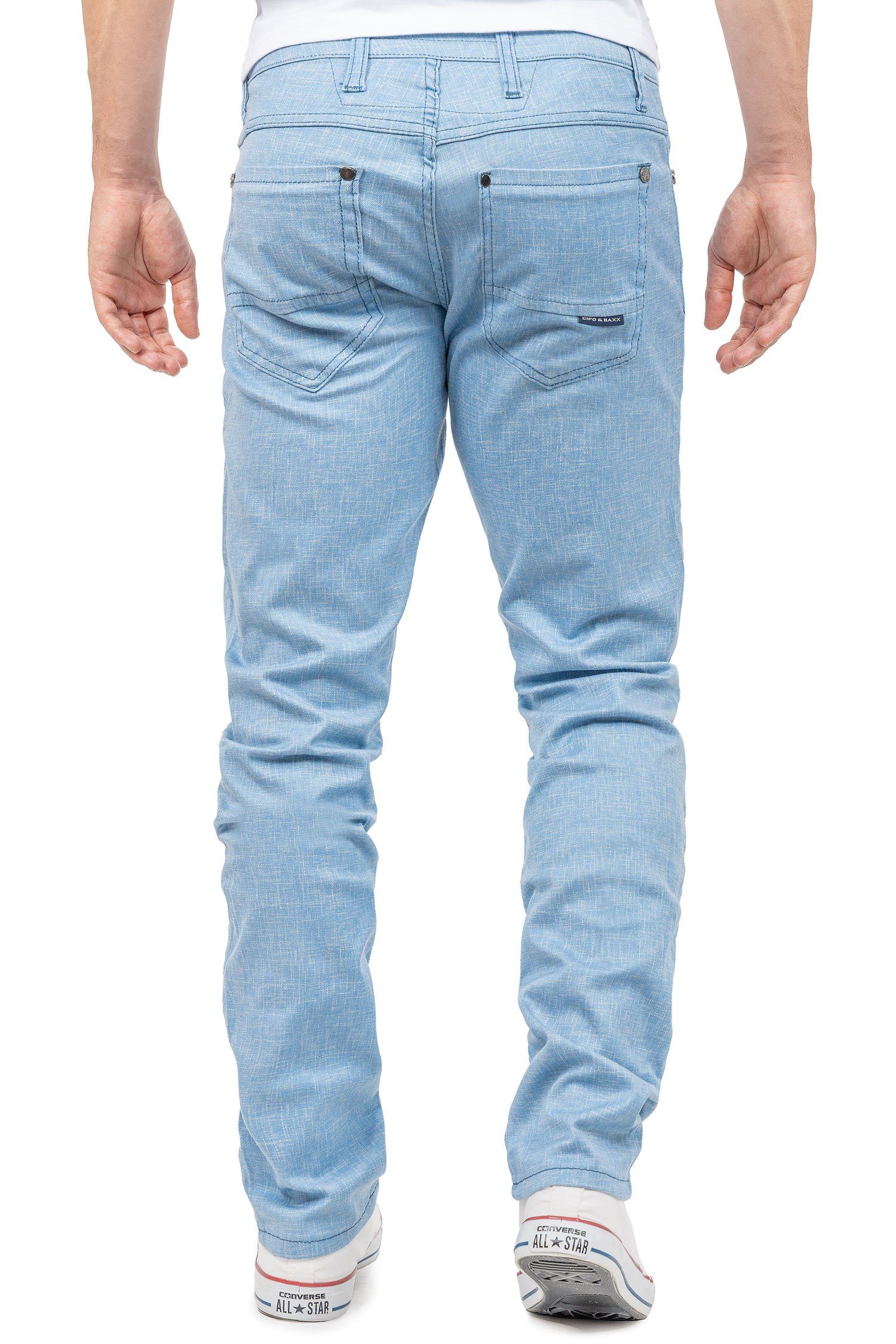 Modernen Hose Look Baxx Stoffhose Cipo BA-CD840 Elegante im blau & Urbanen