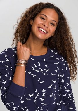 KangaROOS Sweatshirt mit modischem Minimal-Allover-Print