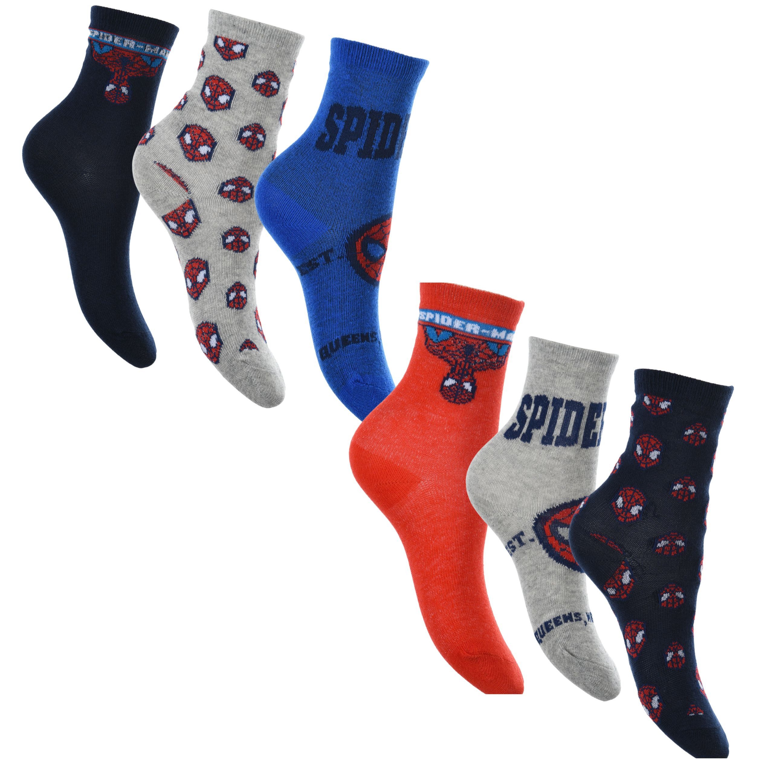 Spiderman Langsocken Spiderman 6er Pack Jungen Socken Strümpfe