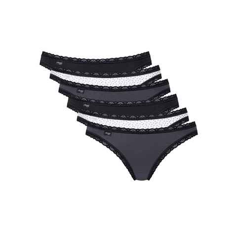 sloggi Tanga 6er Pack 24/7 Weekend (Spar-Set, 6-St) Tanga - Baumwolle -