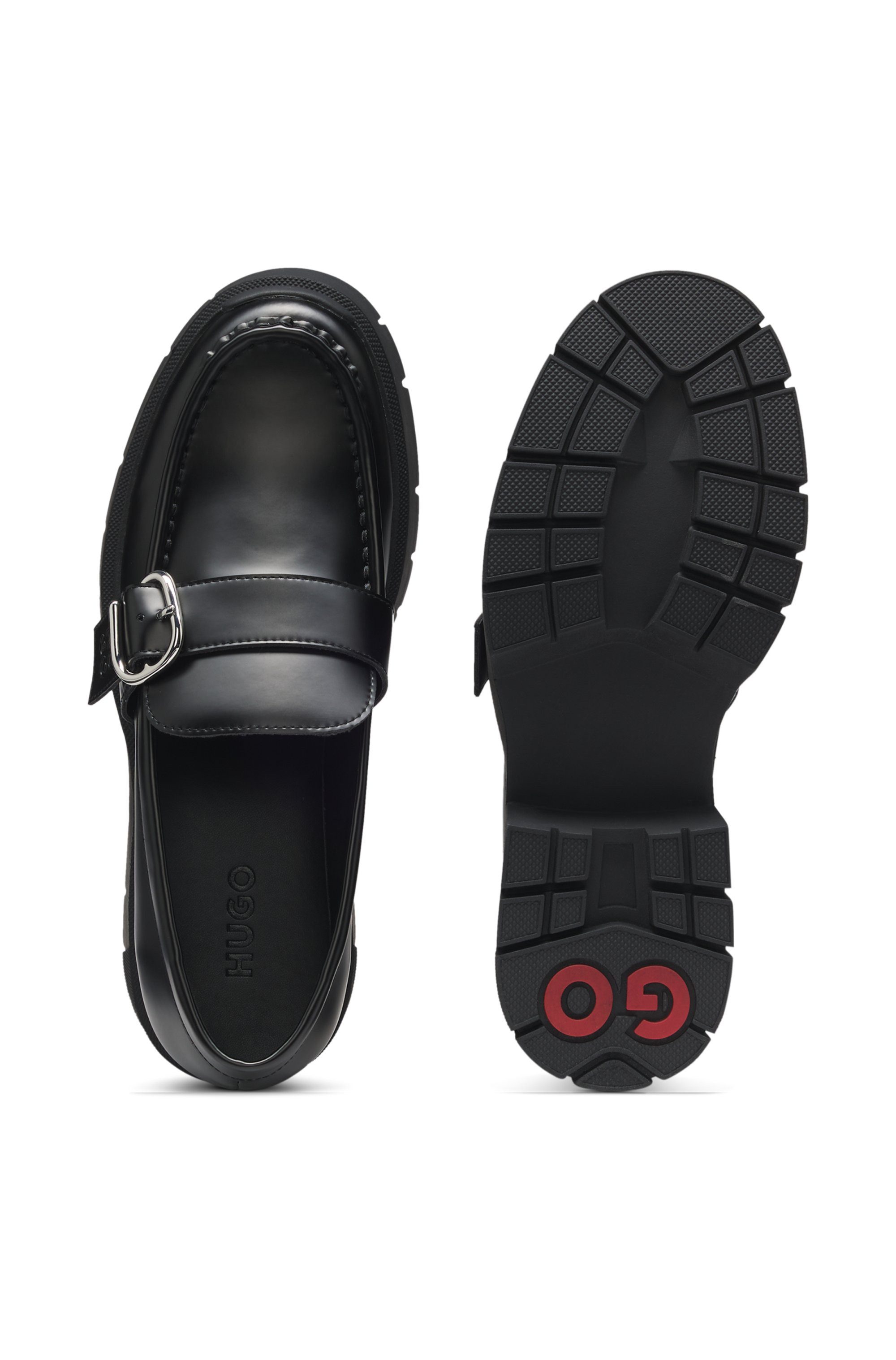 HUGO Kris_NewLoafer Loafer Schlupfschuh, Slipper, robuste Sohle, mit Ziersp günstig online kaufen