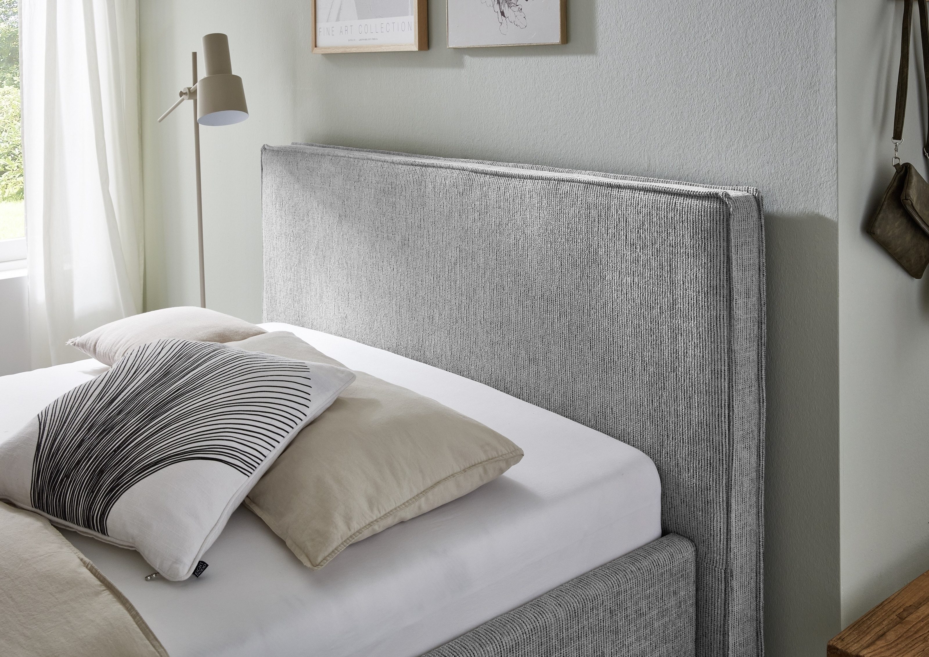 freiraum Polsterbett Riva, Liegefläche 140x200cm, Fog, Stellmaß: 165x112x216cm (BxHxT)