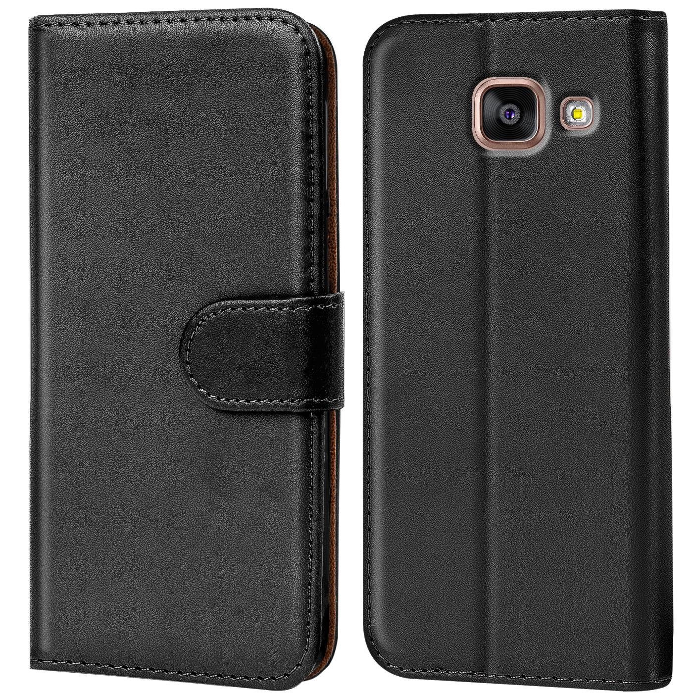 CoolGadget Handyhülle Wallet Klapp Tasche Book Case für Samsung Galaxy A3 2016 4,7 Zoll, Hülle Klapphülle Flip Cover Etui Schutzhülle