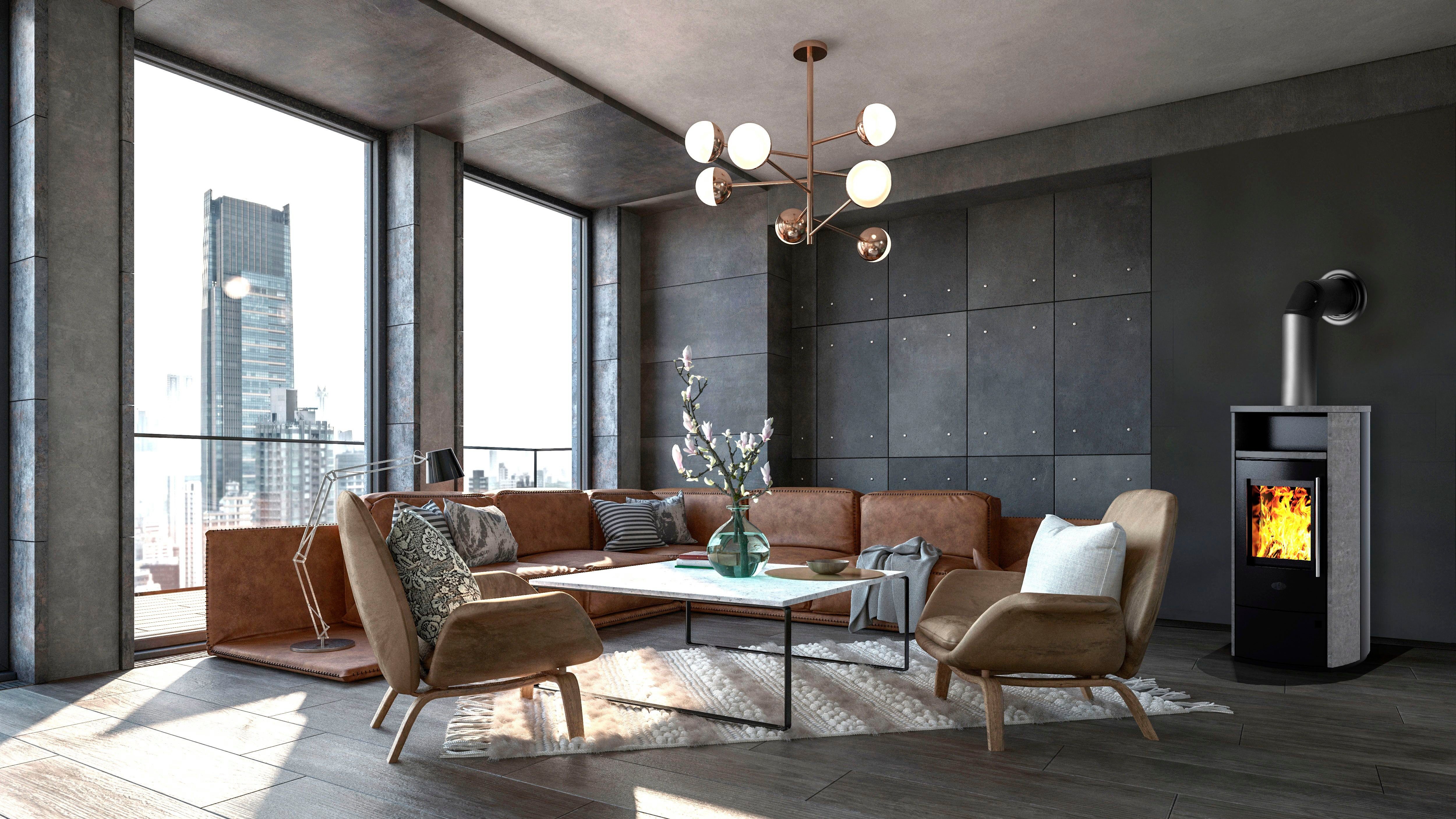 Kleining Kaminofen »MAILAND«, 6 kW, Zeitbrand, mit Naturstein, revolutionär günstig online kaufen