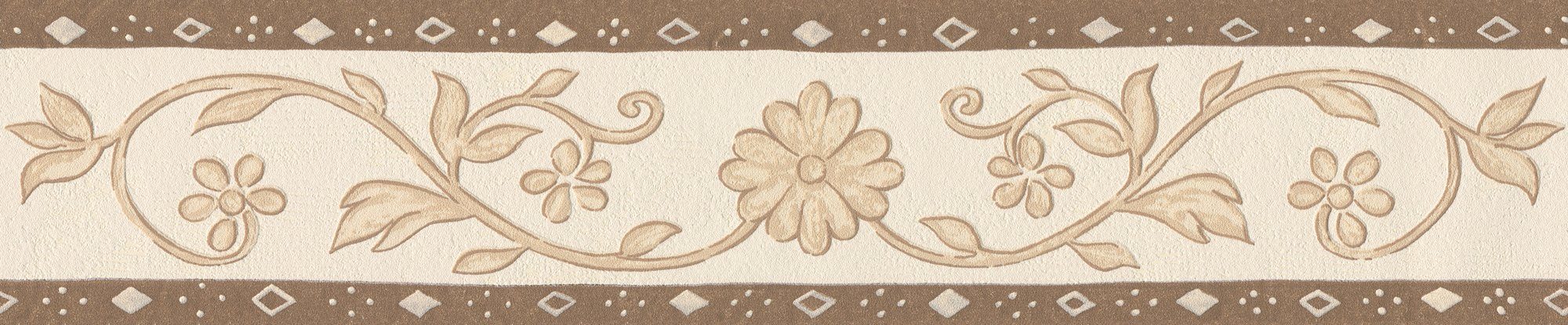 A.S. Création Bordüre Only mehrfarbig, Barock braun/creme/beige Tapete Borders, Blumen Floral Bordüre aufgeschäumt