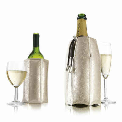 VACUVIN Wein- und Sektkühler Wein-& Champagnerkühler Set Platin, für Wein & Champagner