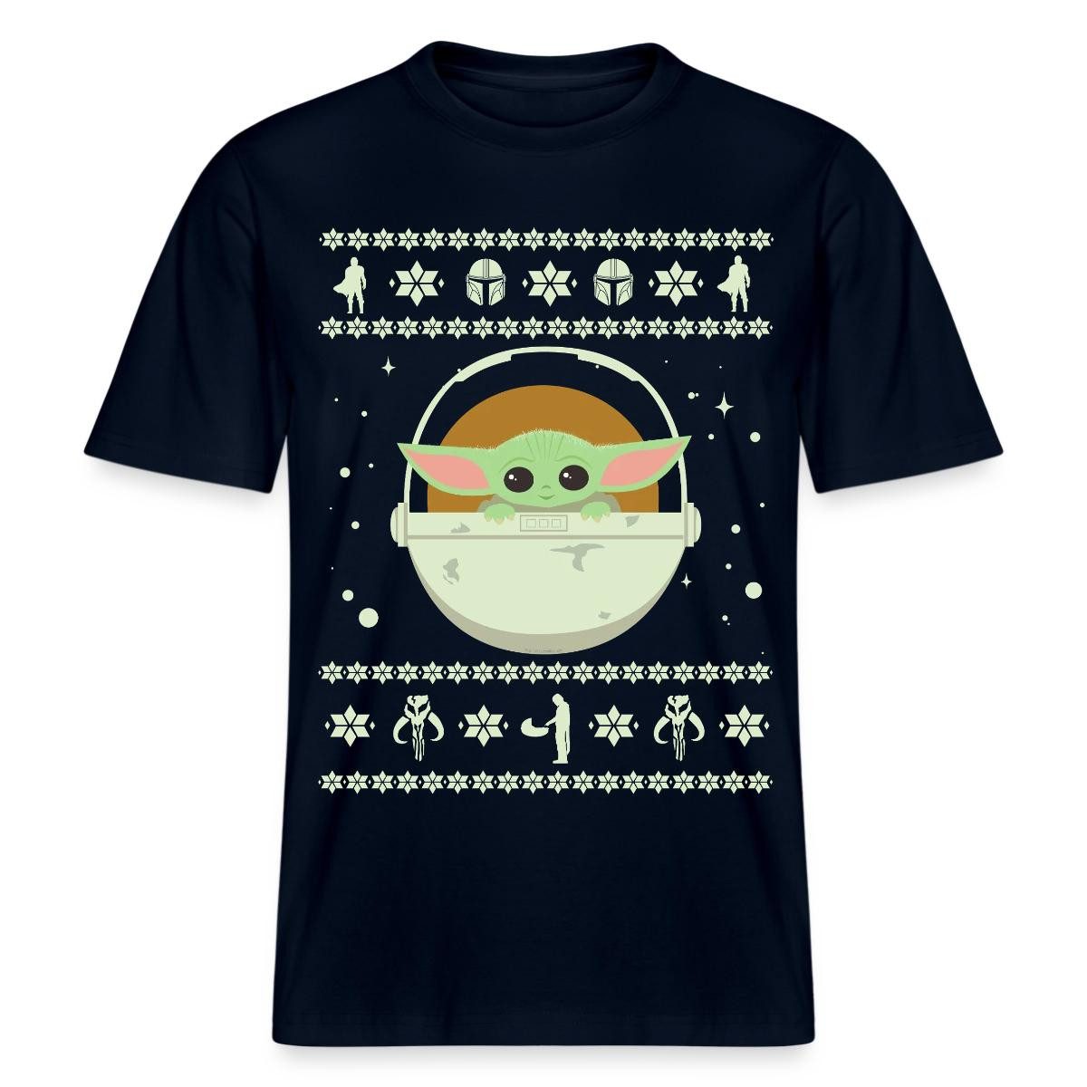 T-Shirt Star Wars: Mandalorian Grogu Weihnachten Relaxed Fit Unisex T-Shirt