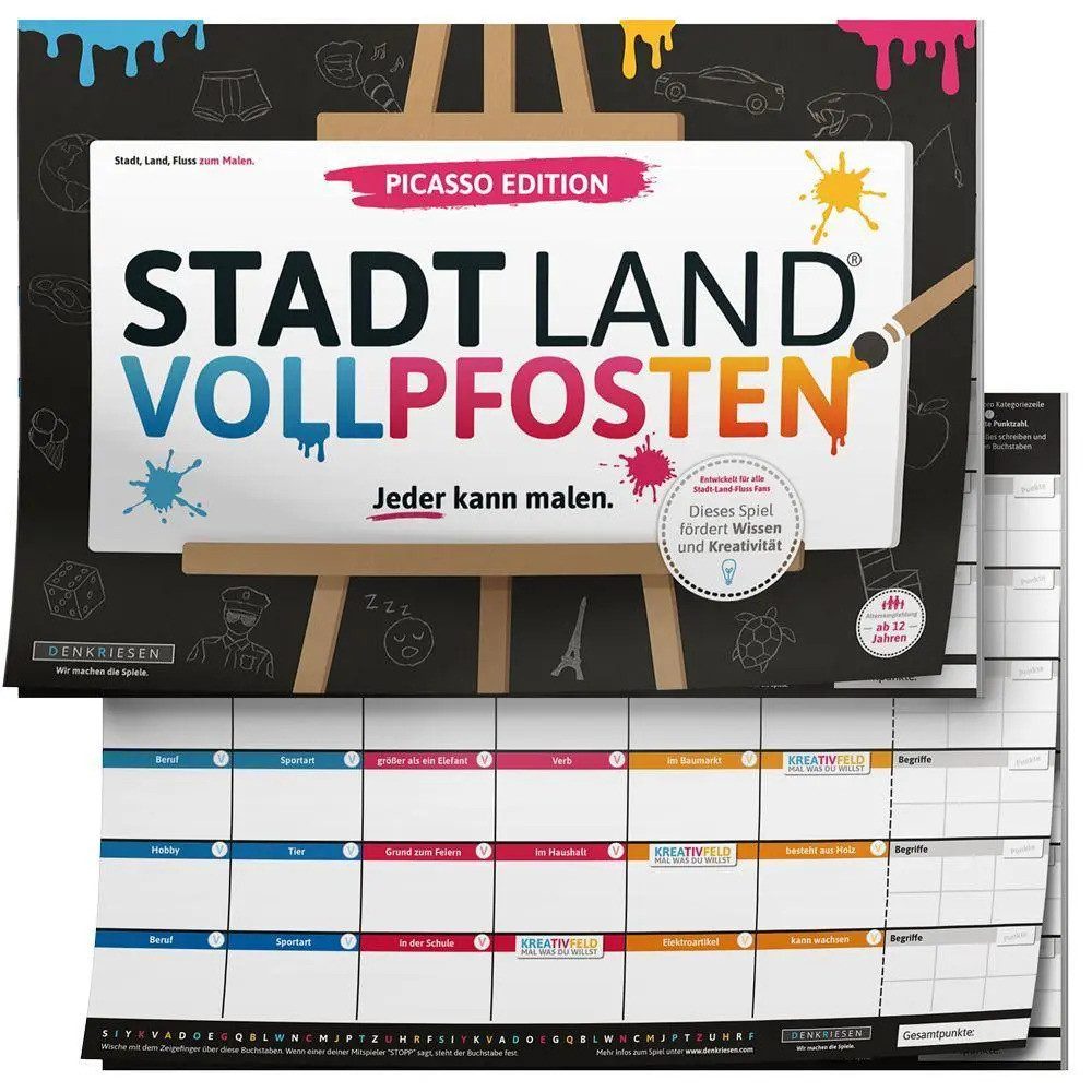 Spiel DENKRIESEN - STADT LAND VOLLPFOSTEN® - PICASSO EDITION - "MAL WAS...