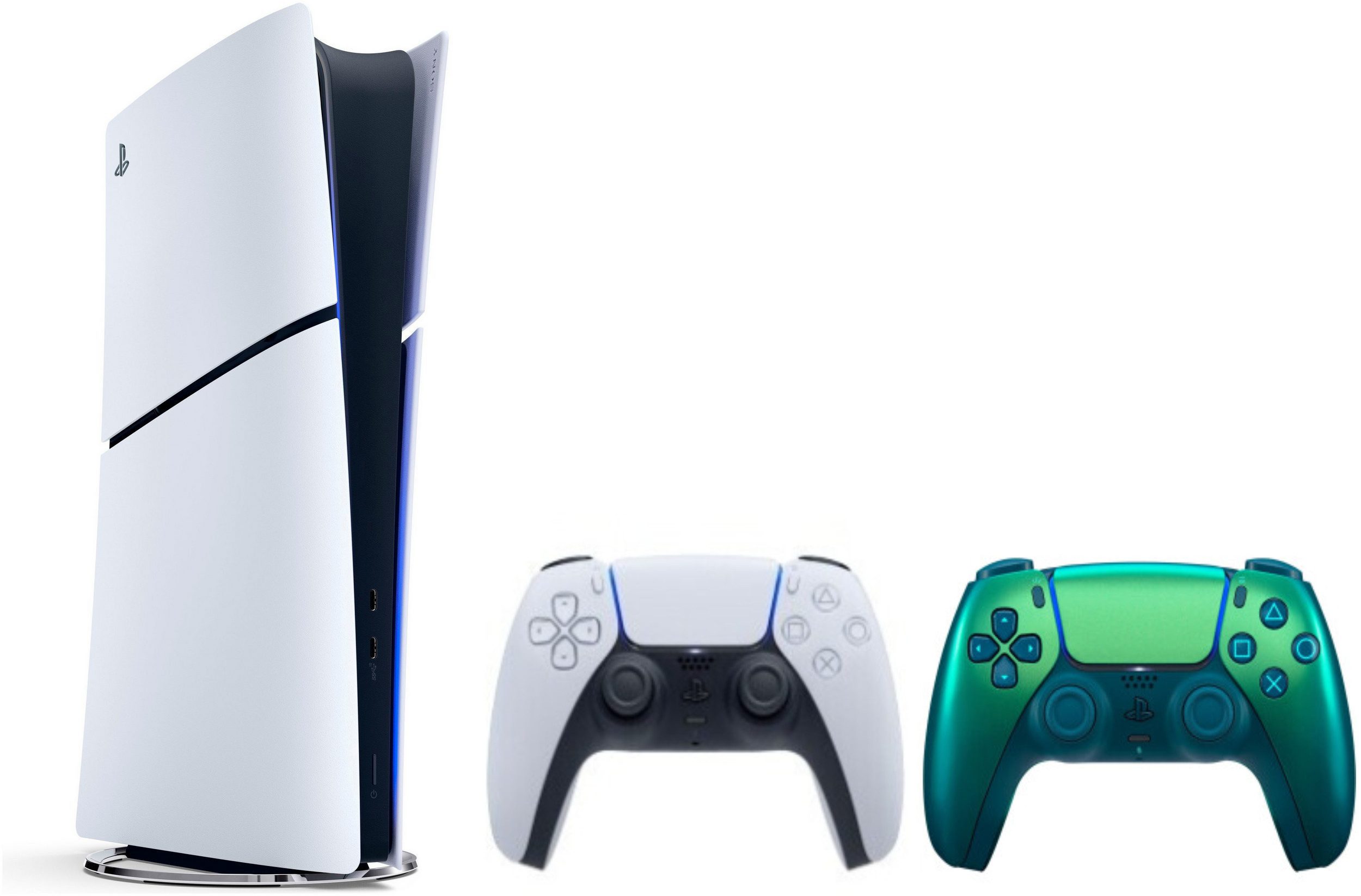 Playstation PS5 Digital Edition (Slim) inkl. 2. DualSense Controller Chroma Teal