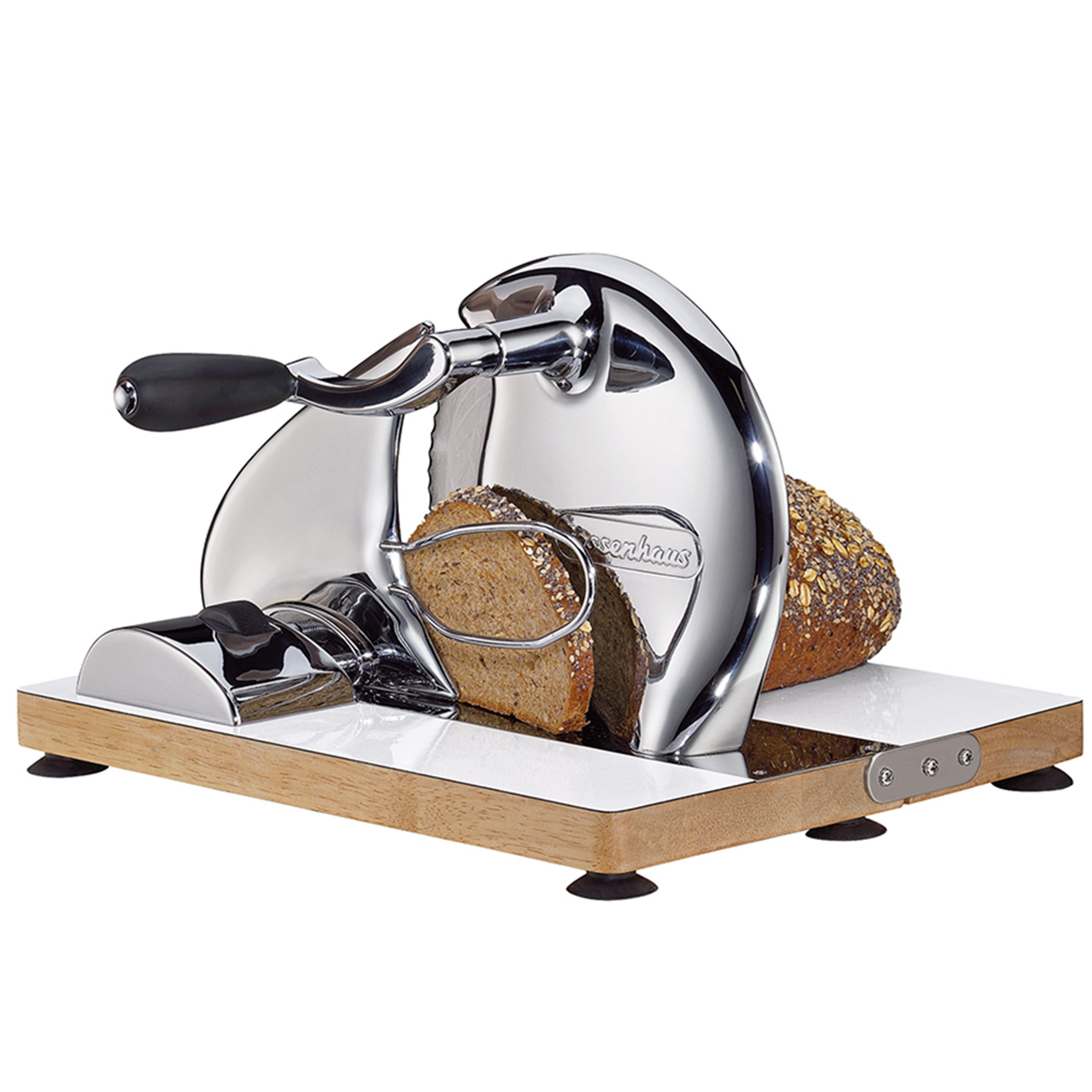 ZASSENHAUS Allesschneider Zassenhaus Brotschneidemaschine VINTAGE, Chrom - #072006, 0 W, Retro-Design, Solinger Edelstahlmesser (Made in Germany)
