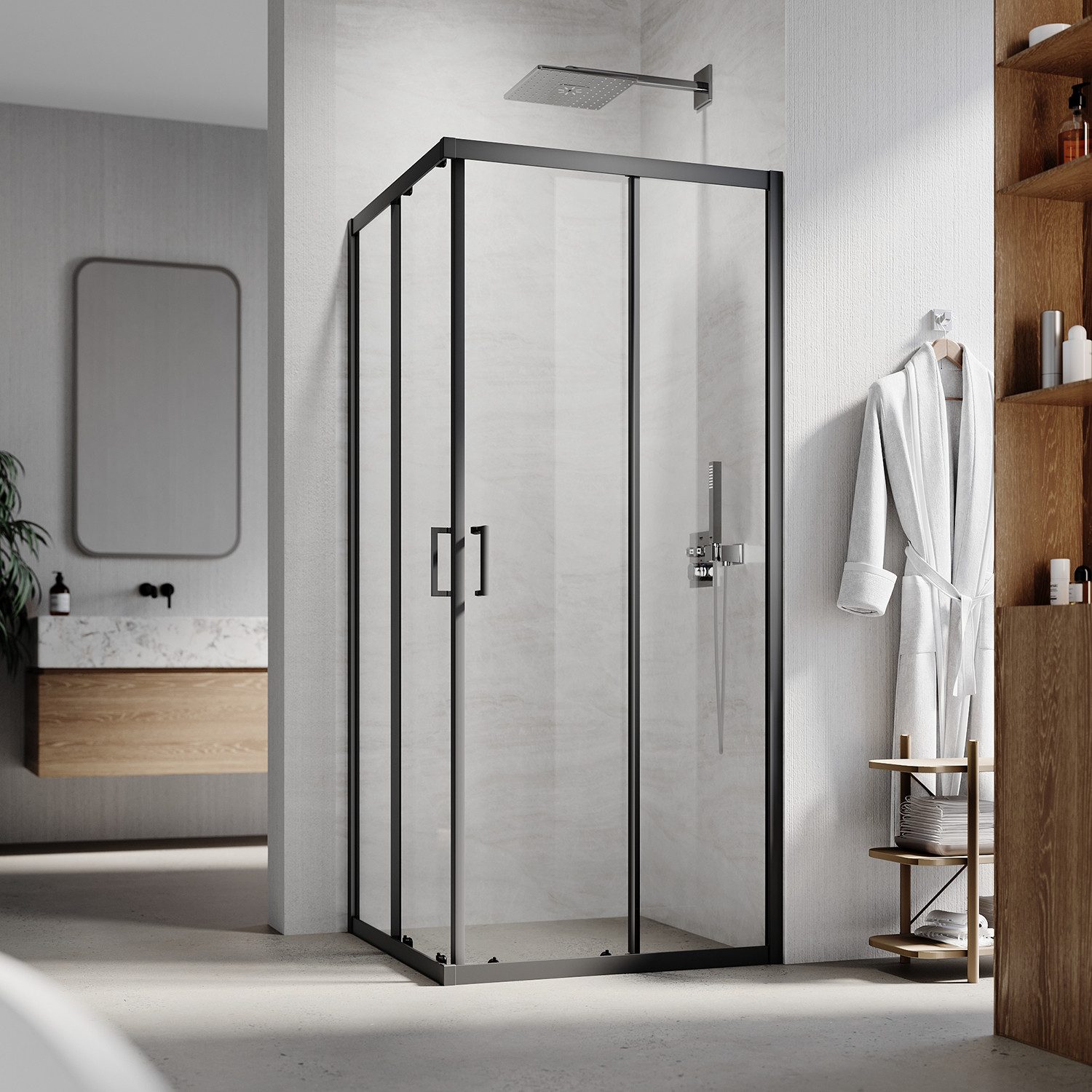 SONNI Eckdusche Eckdusche Eckdusche Eckdusche Duschkabine Eckeinstieg Schie günstig online kaufen