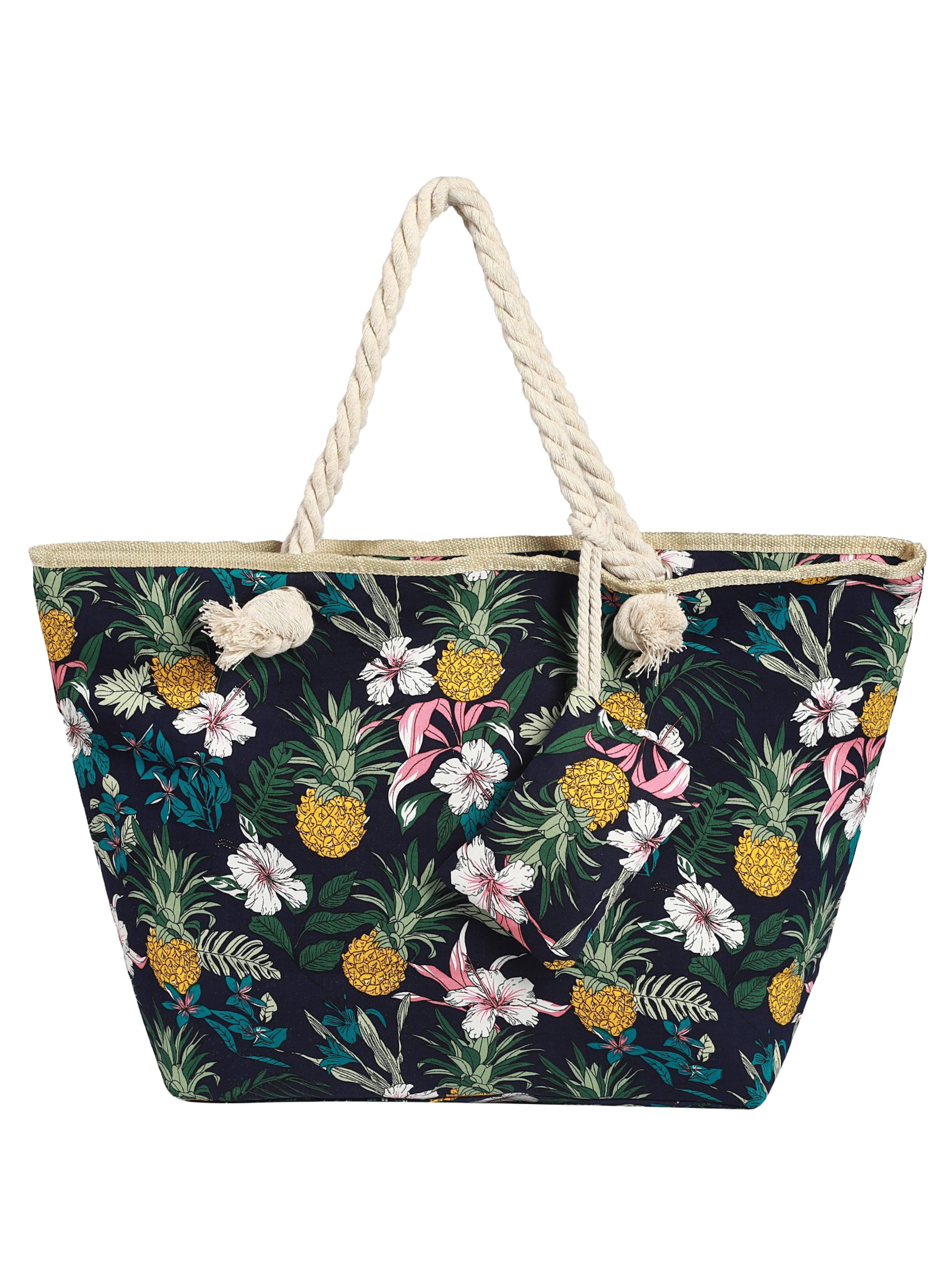 DonDon Strandtasche Shopper wasserabweisende Tasche (2-tlg), Große Strandtasche, mit Reißverschluss, inkl. kleinem Beutel