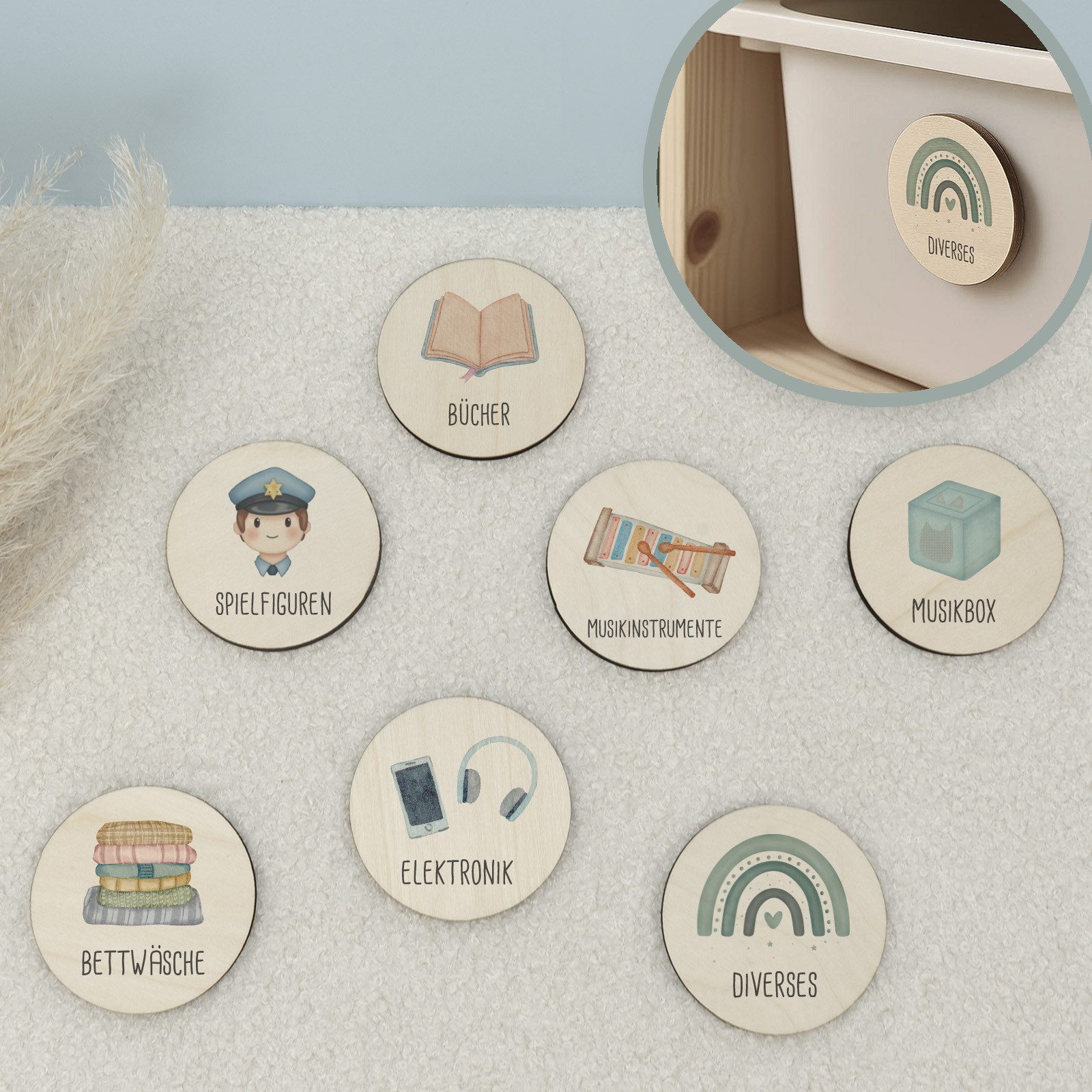 hellomini Wanddekoobjekt Hellomini Trofast Schilder Set günstig online kaufen