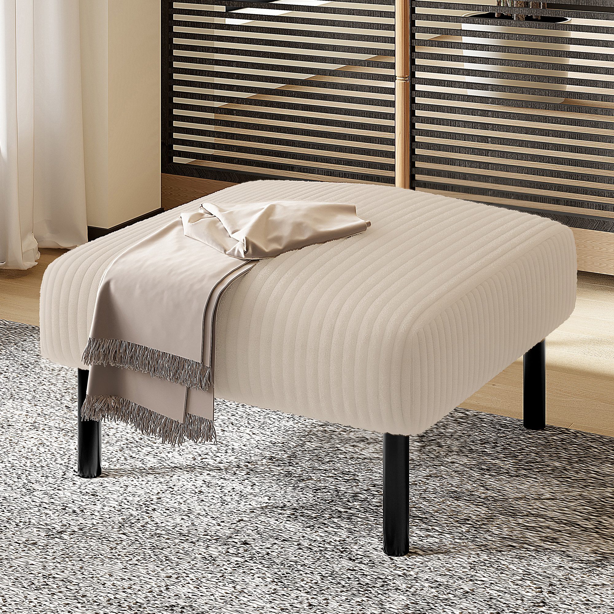 STILVORA Wohnzimmer-Set aus Cordstoff,Hocker Fußbank mit günstig online kaufen