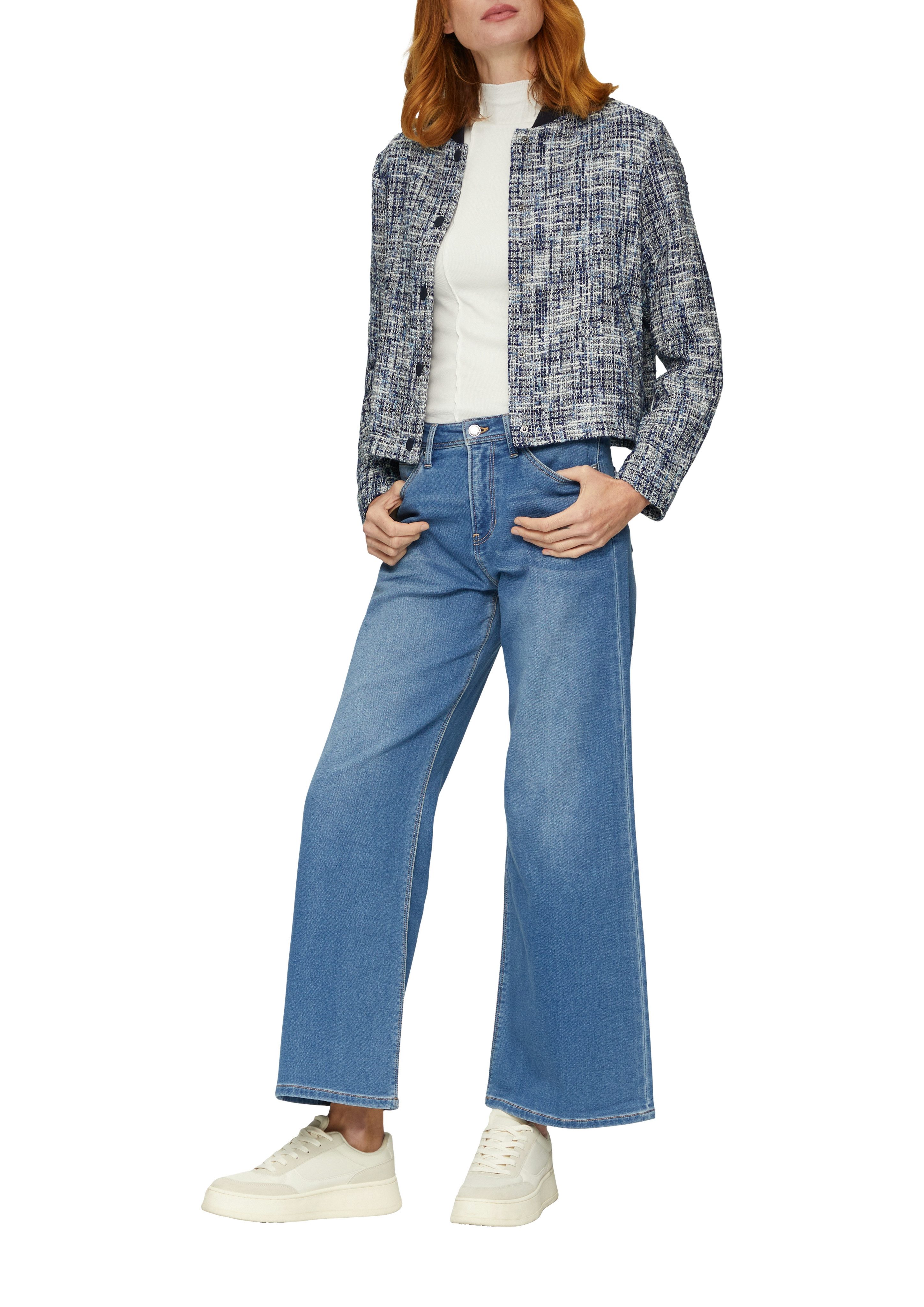 s.Oliver Bouclèjacke mit Metallic-Garn günstig online kaufen