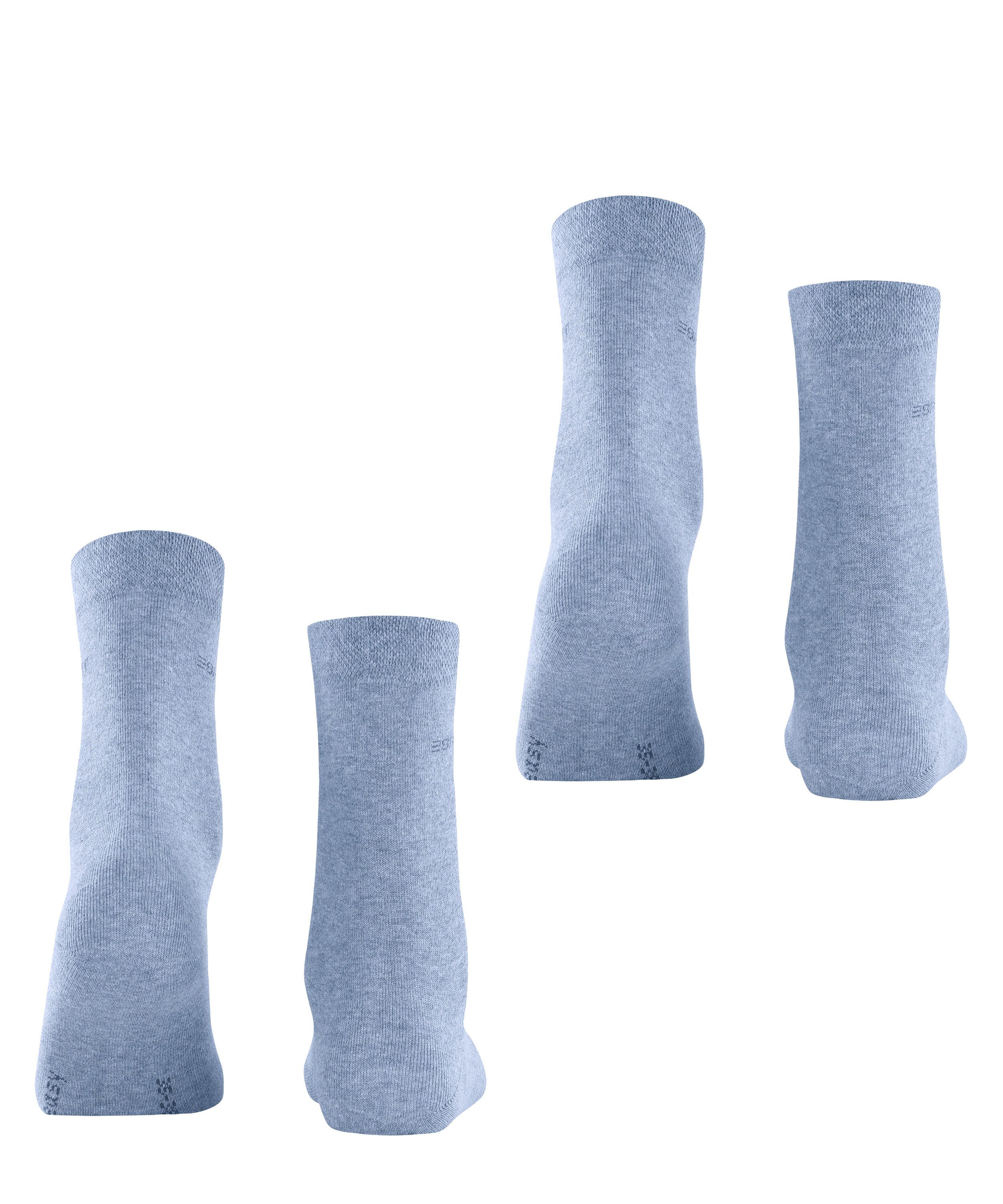 Esprit Socken Basic Easy (2-Paar, 2 Paar) ohne einschneidendes Bündchen, Basic-Socke, Uni-Strümpfe atmungsaktiv