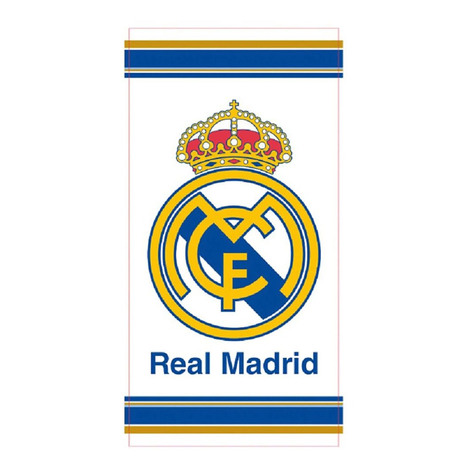 Real Madrid Strandtuch Weiß Badetuch Handtuch Baumwolle 70 × 140 cm, (Packung)