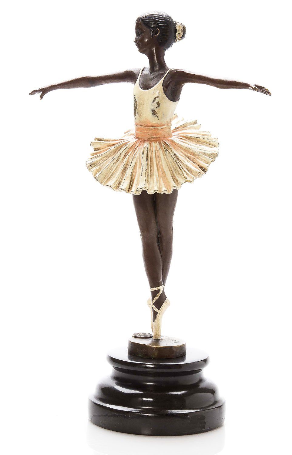 Aubaho Skulptur Bronze Skulptur Ballett Tänzerin Ballerina Antik-Stil Bronzeskulptur F