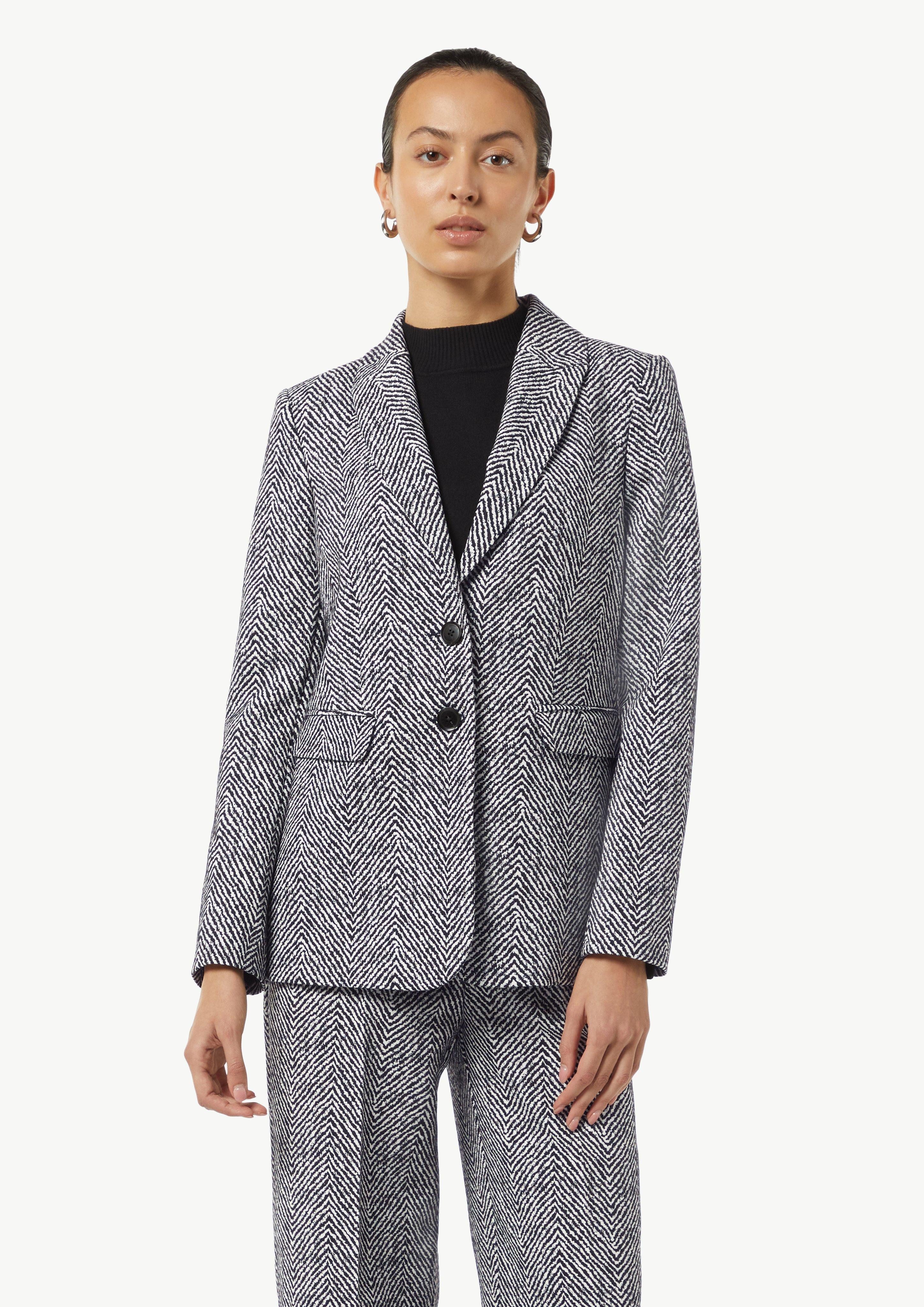 Blusenblazer Antaillierter Blazer aus Jacquard
