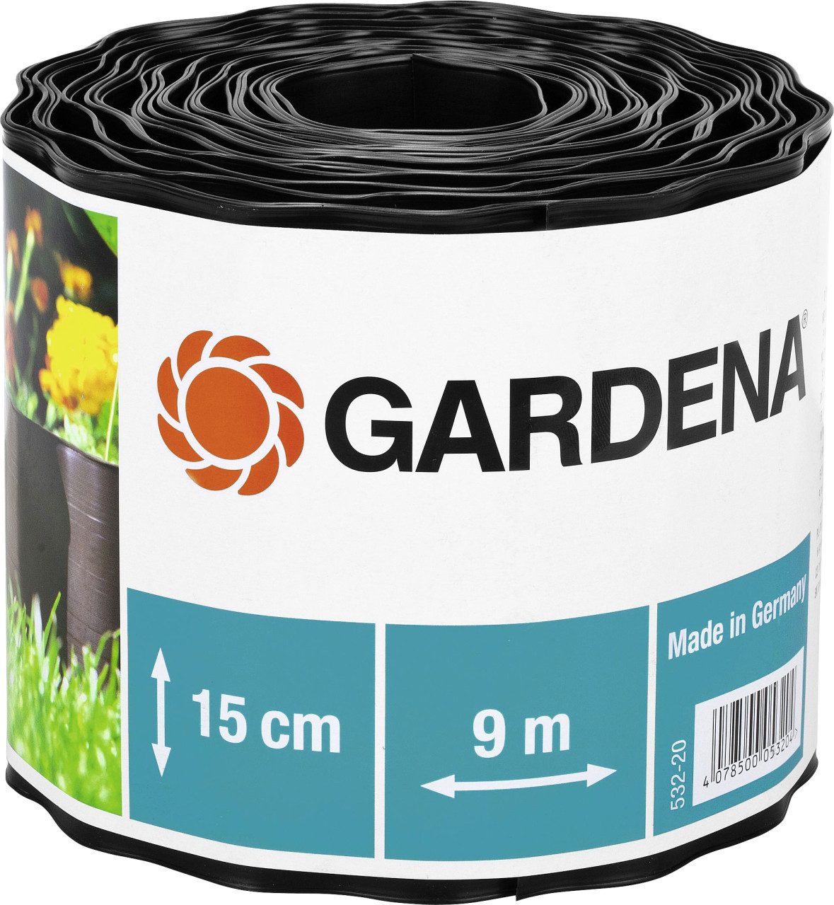 GARDENA Beetbegrenzung Gardena Beeteinfassung braun 9 m x 15 cm