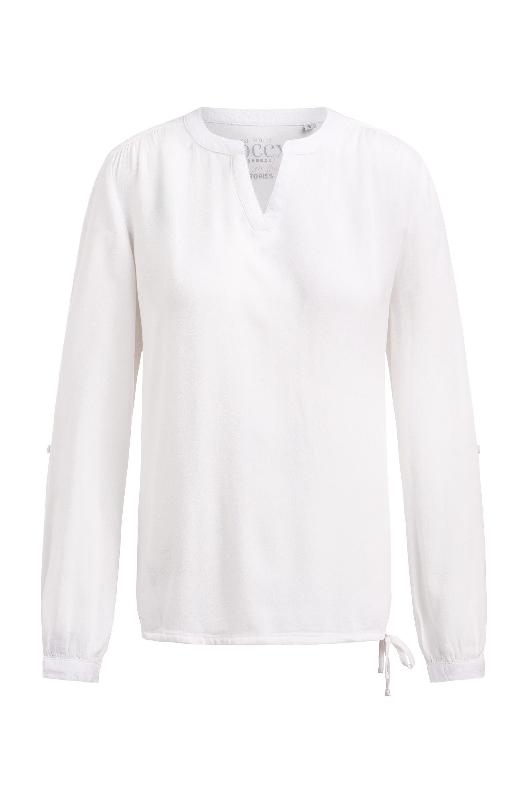 SOCCX Langarmbluse mit Tunnelzugband im Saum günstig online kaufen