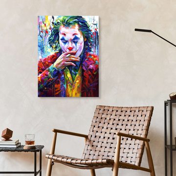 Posterlounge Alu-Dibond-Druck Leon Devenice, Smoking Joker Pop Art, Modern Malerei