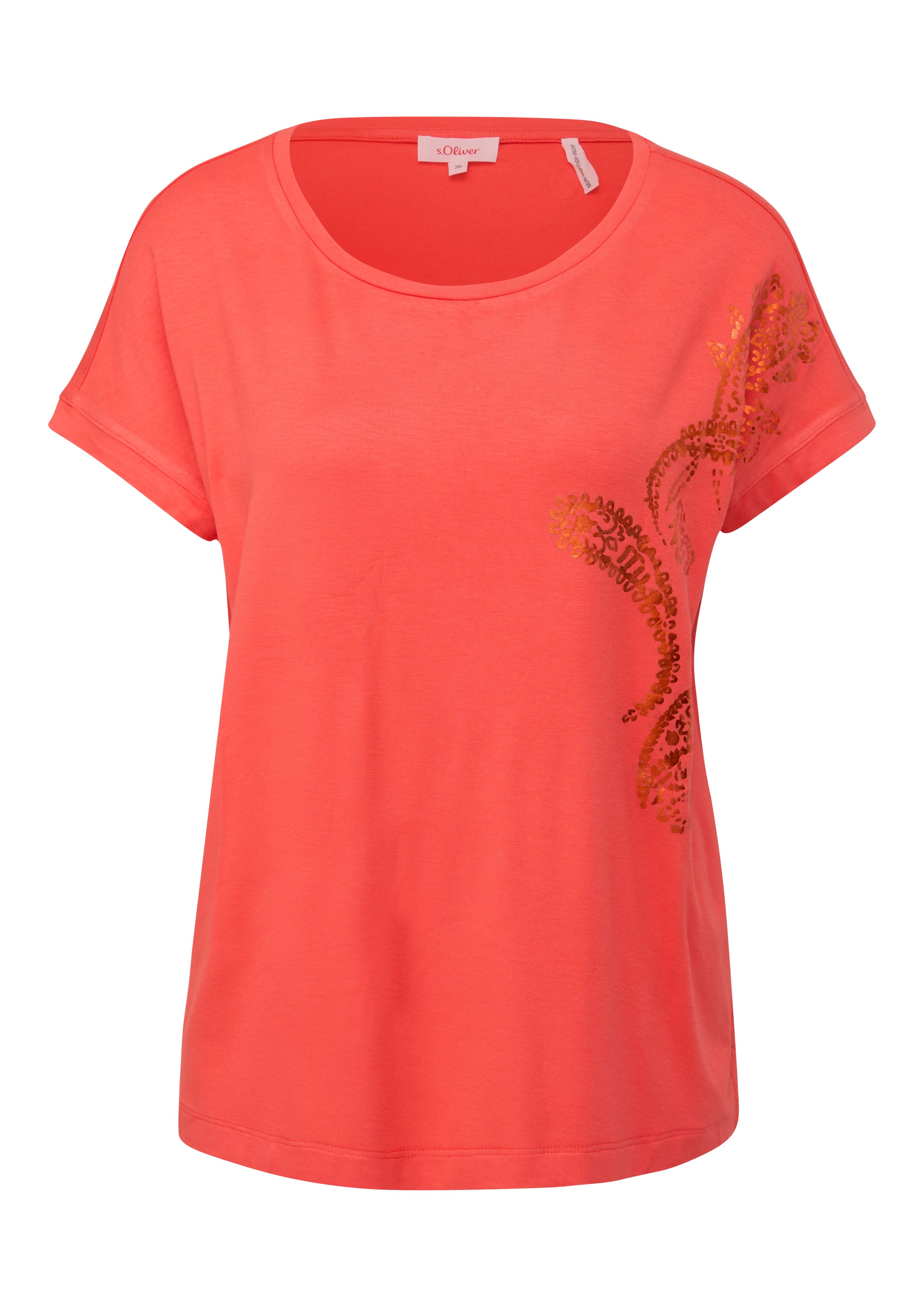 s.Oliver Print-Shirt mit Pailletten günstig online kaufen