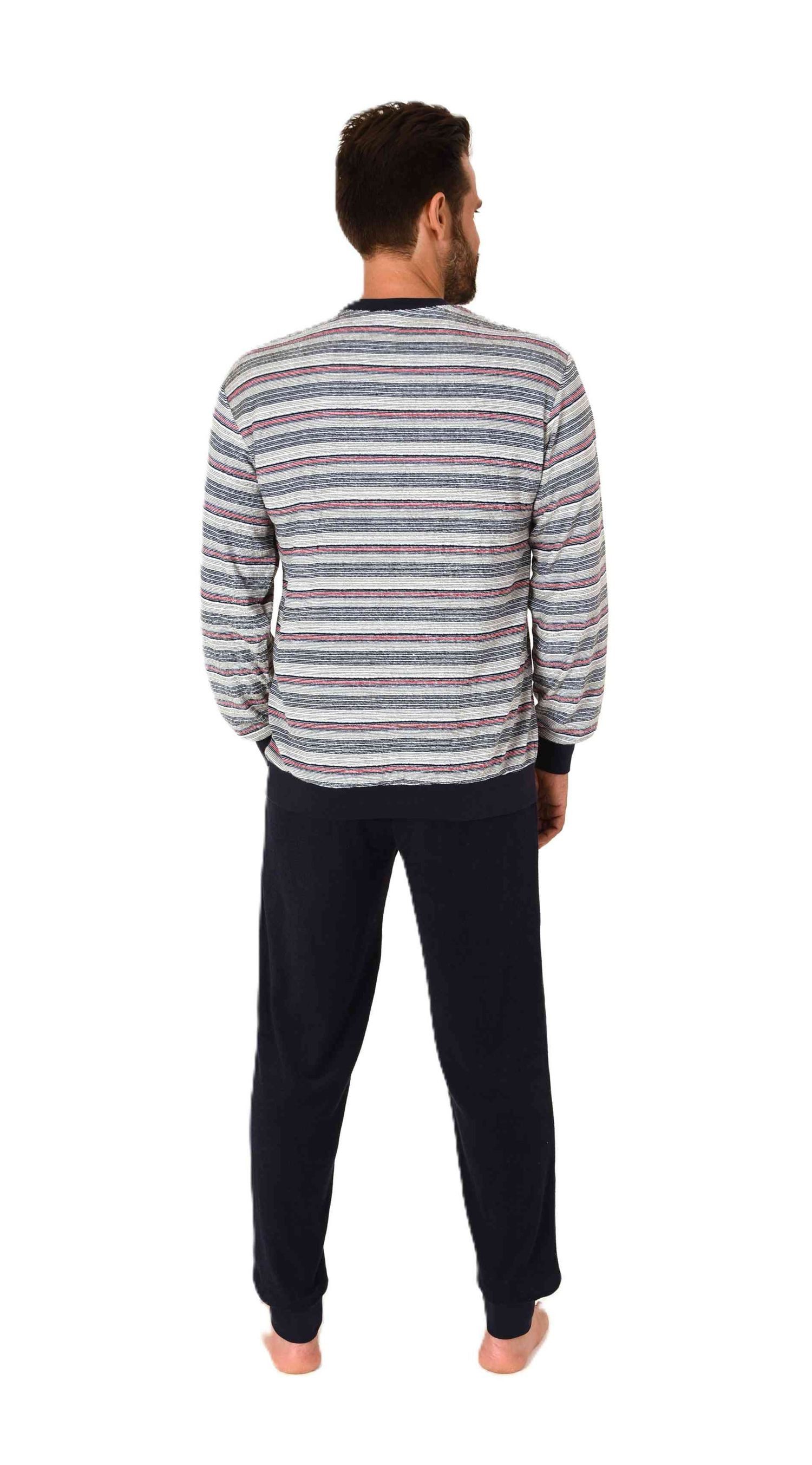 Normann Pyjama Herren langarm Frottee Schlafanzug günstig online kaufen