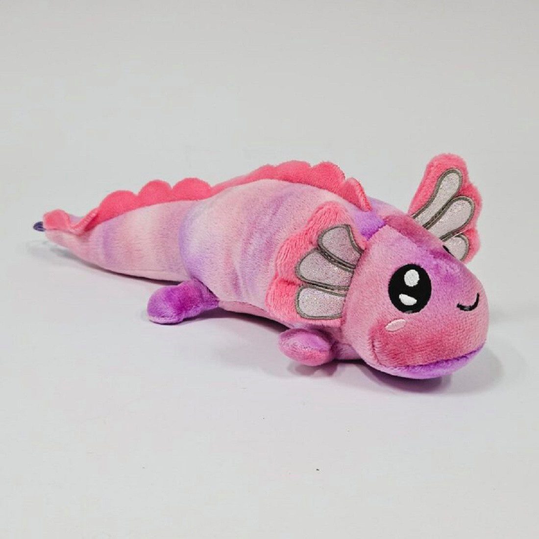 Kuscheltier Axolotl Kuscheltier Echse Molch Figur Plüsch XL 25 cm Püsch lila neu