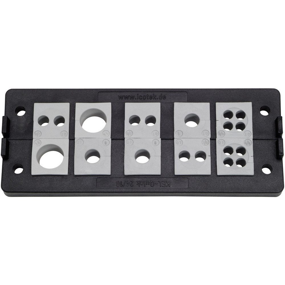Icotek Kabeldurchfuhr Icotek KEL-Quick 24/10 Kabeleinführungsleiste Polyamid Schwarz 1 S, KEL-Quick 24/10