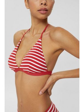 Esprit Triangel-Bikini-Top Recycelt: wattiertes Top mit Streifen